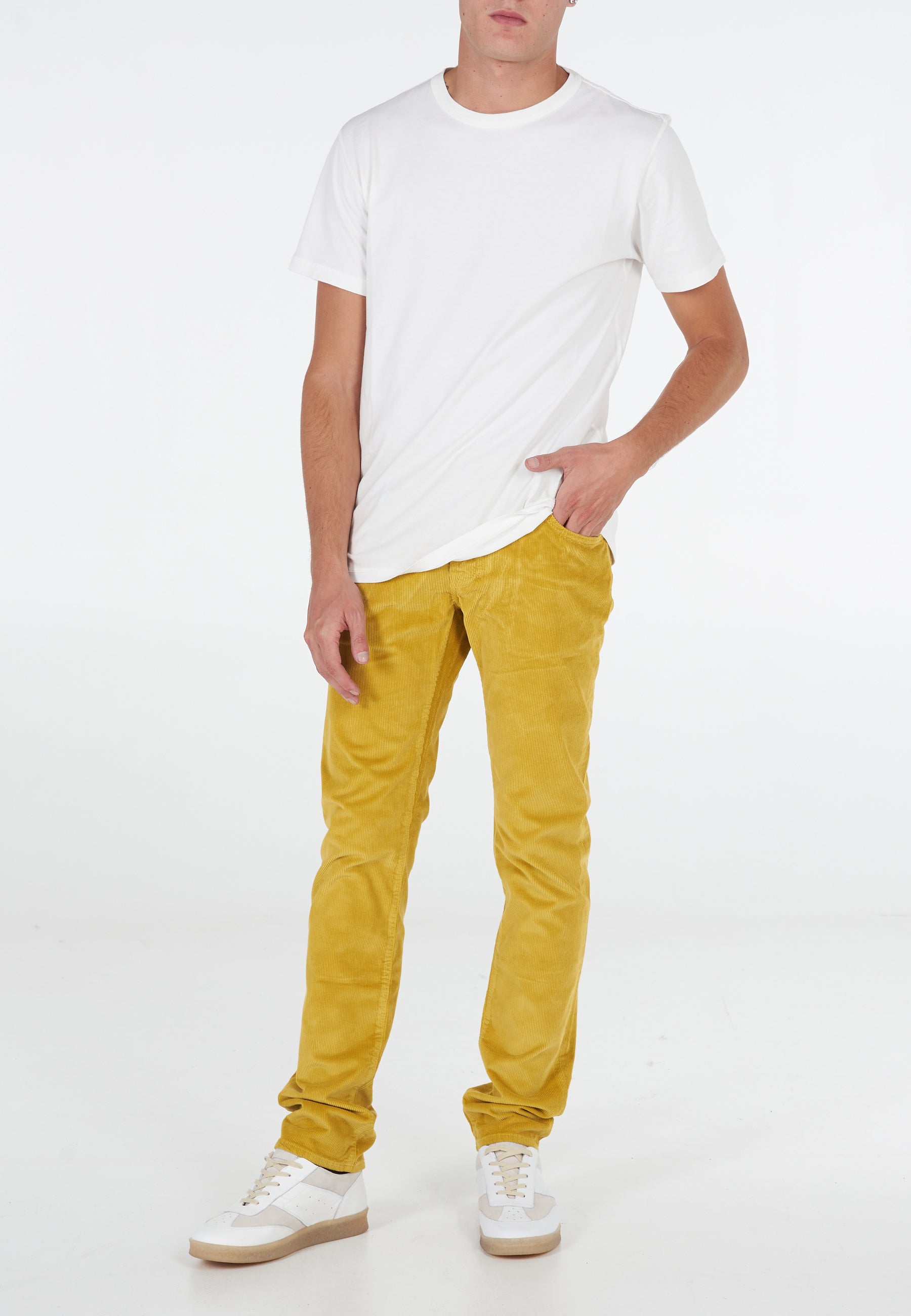 Pantalone Jacob Cohen Velluto Mille Righe Golden Yellow