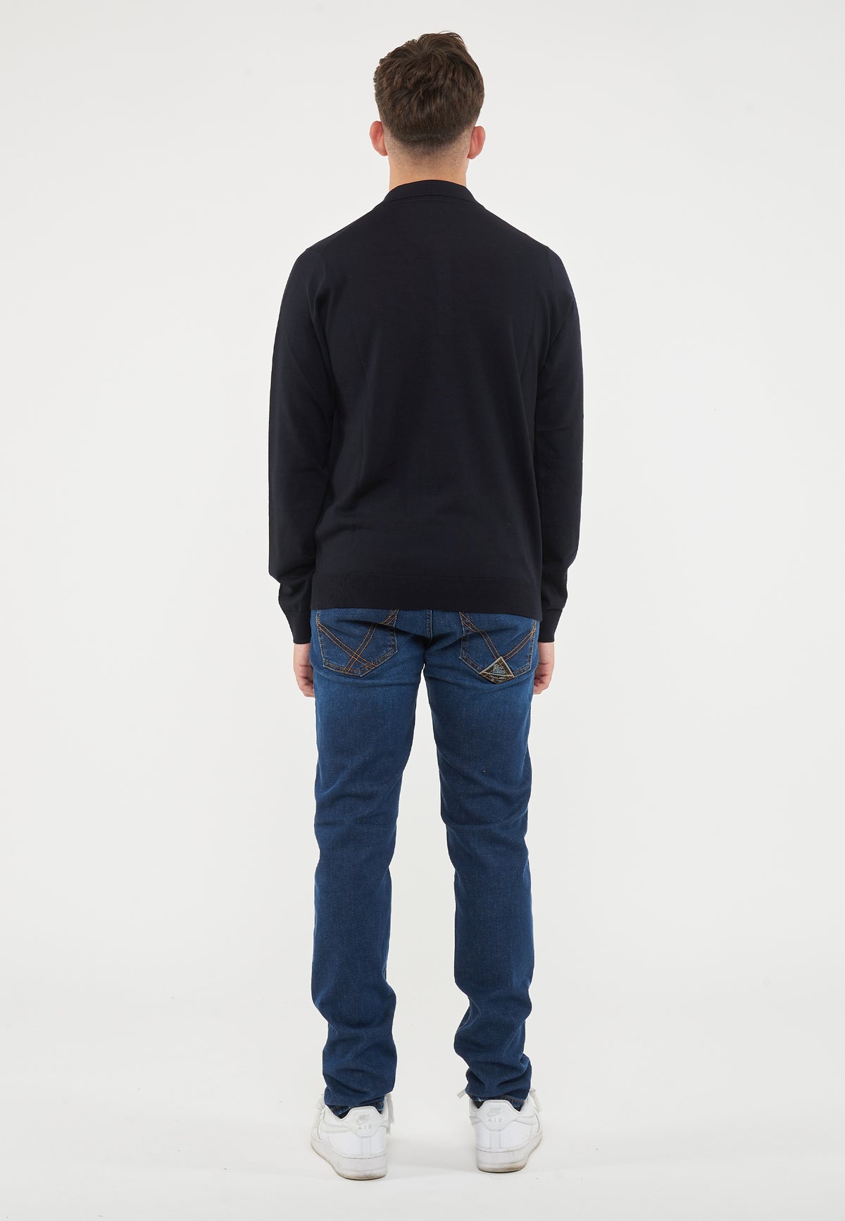 Merino Wool Polo Shirt Blue
