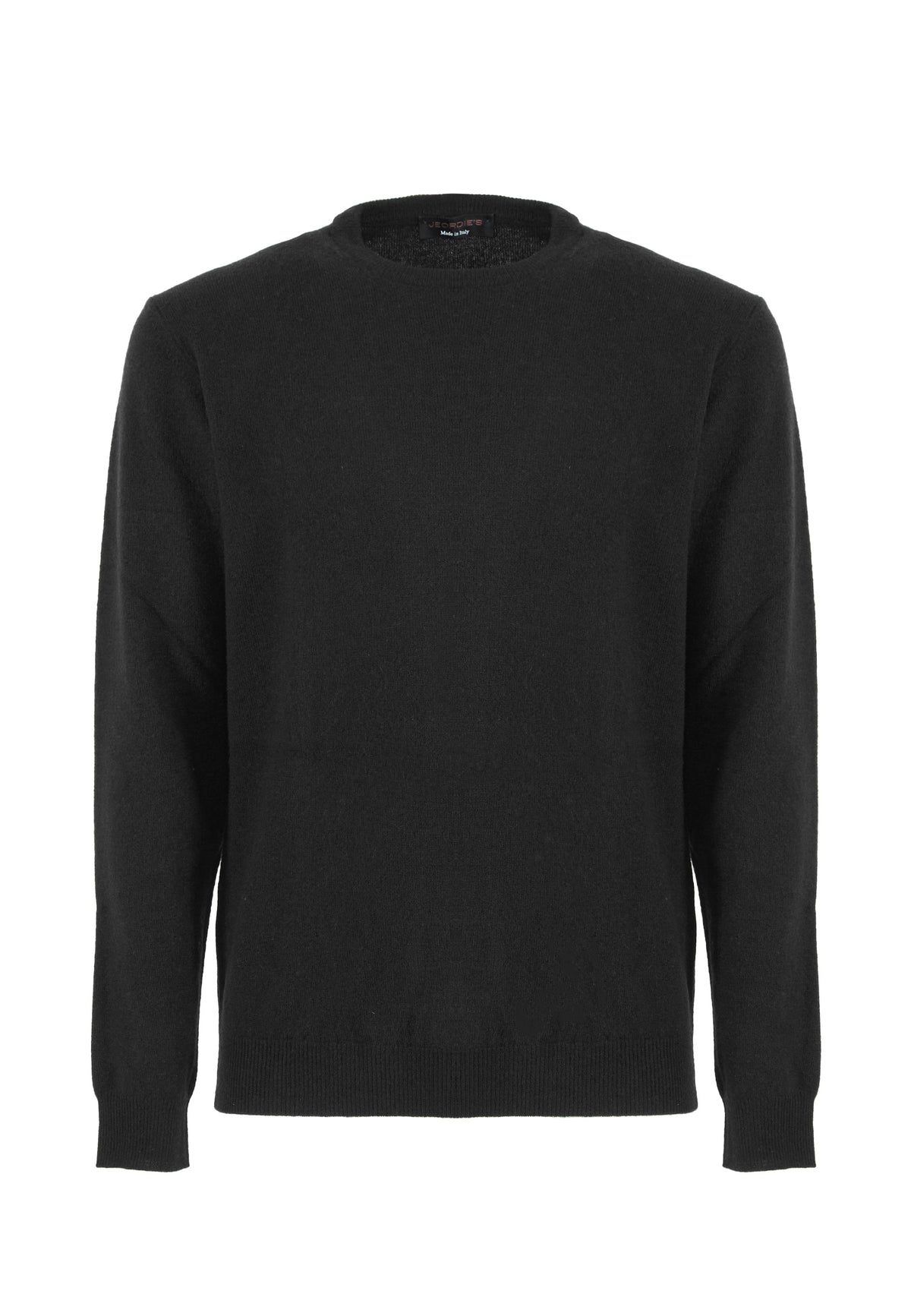 Girocollo Misto Cachemire Merinos Nero