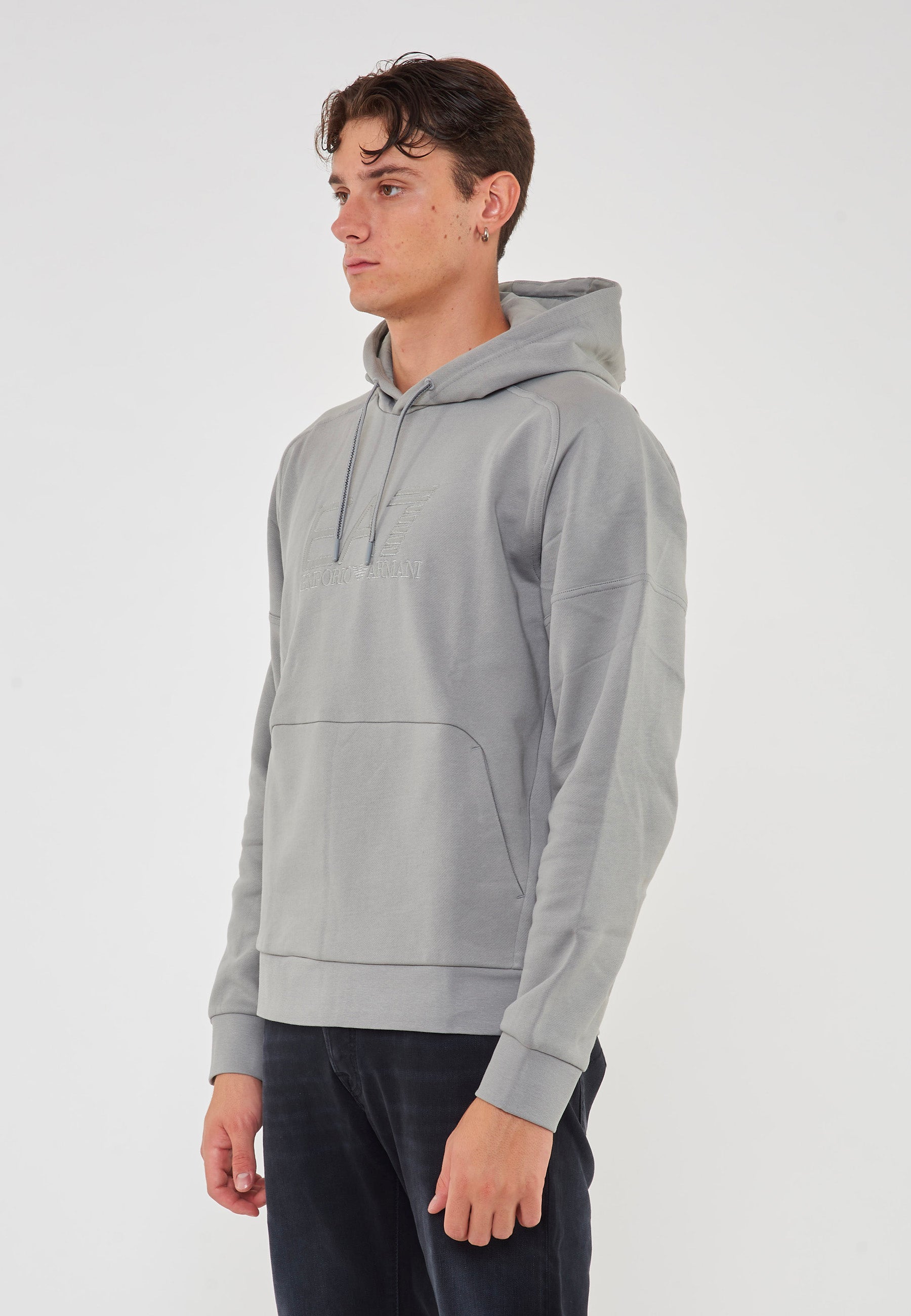 Felpa Con Cappuccio Visibility In Misto Cotone