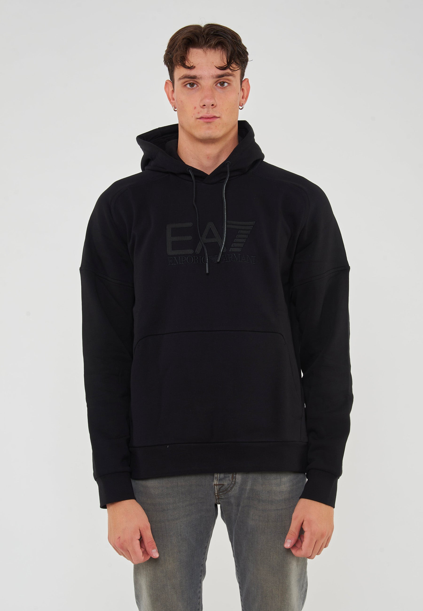 Felpa Con Cappuccio Visibility In Misto Cotone