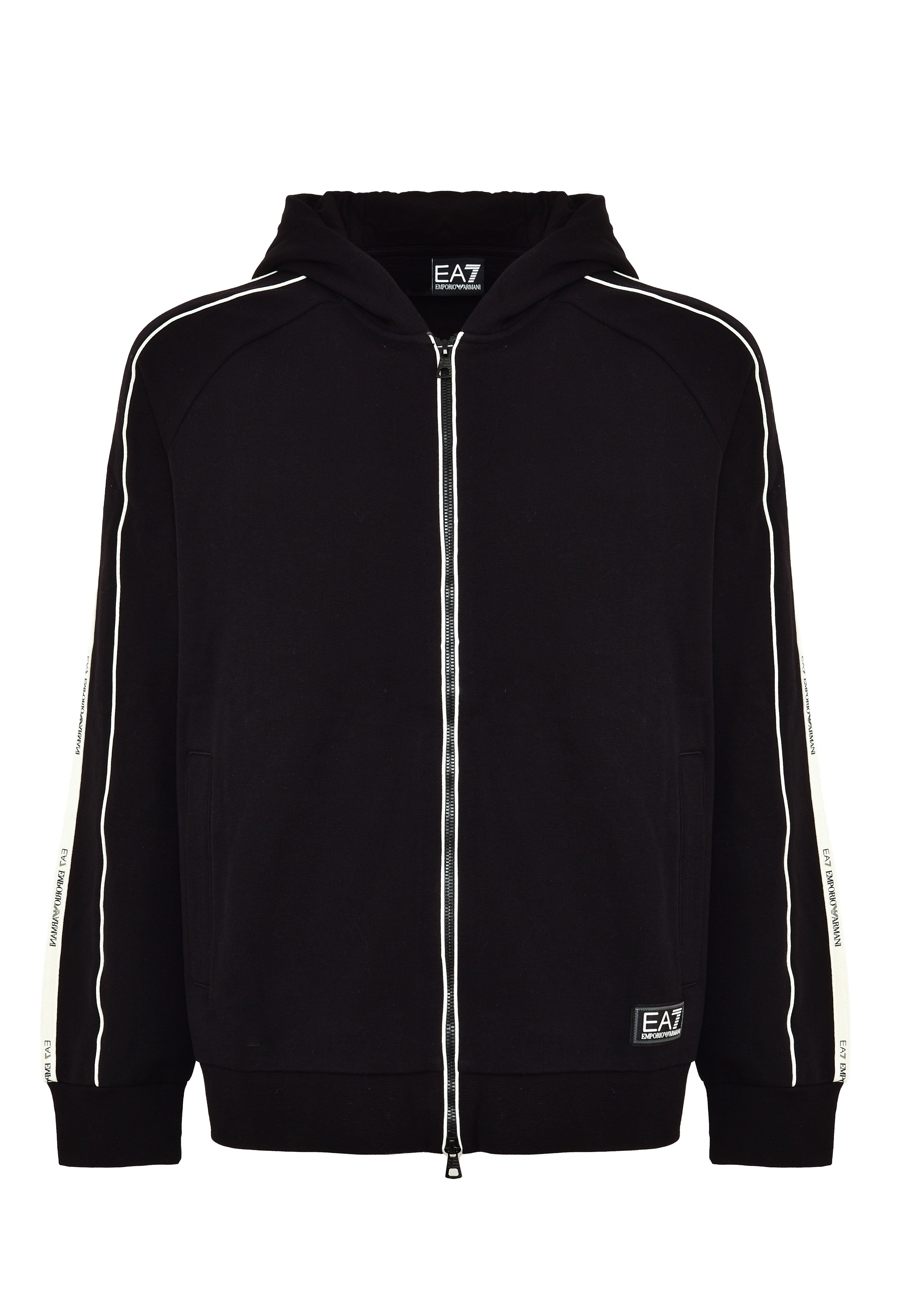 Felpa Con Cappuccio E Zip Logo Series In Misto Cotone