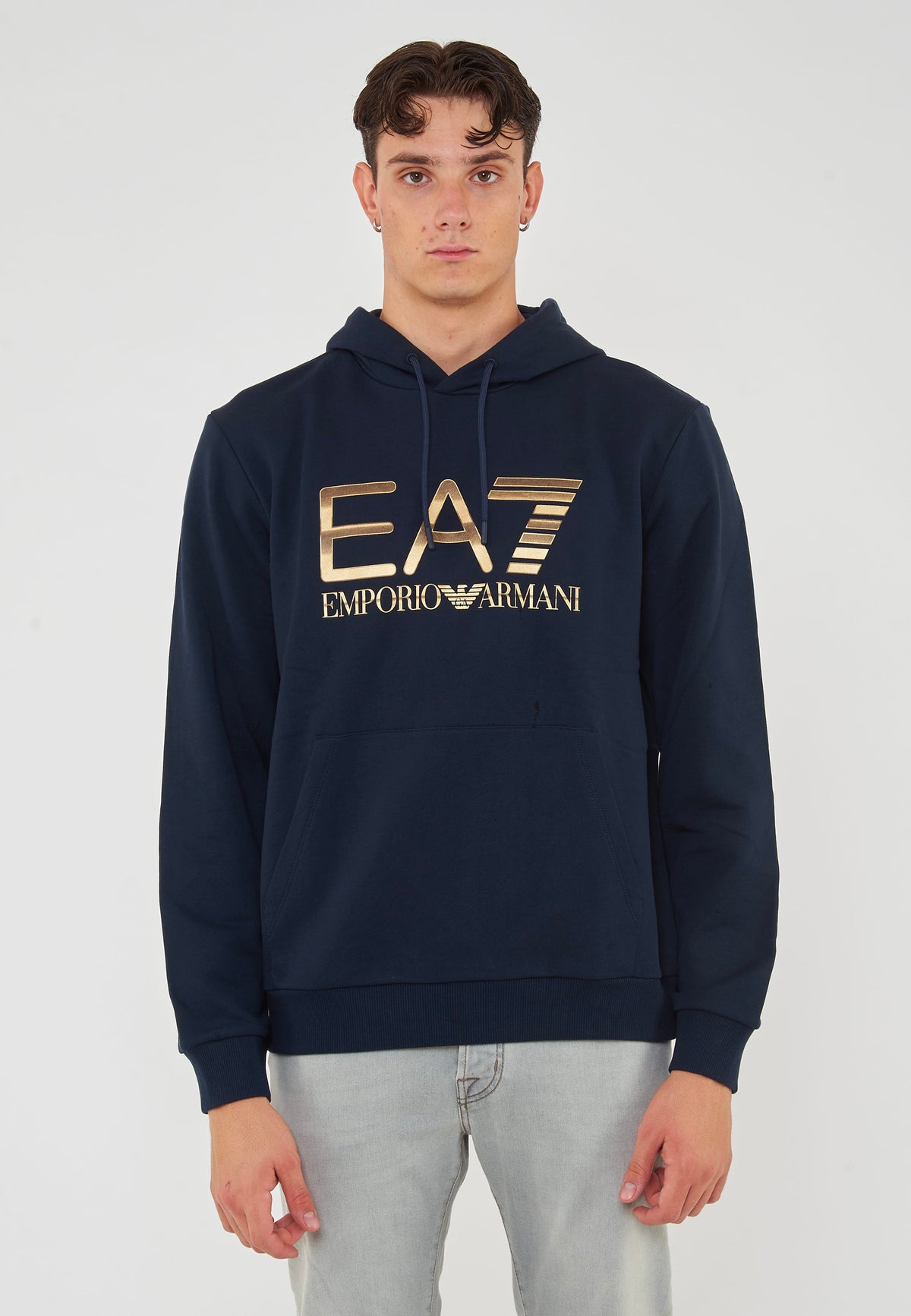 Logo Series Stretch Cotton Hoodie with Maxi Logo