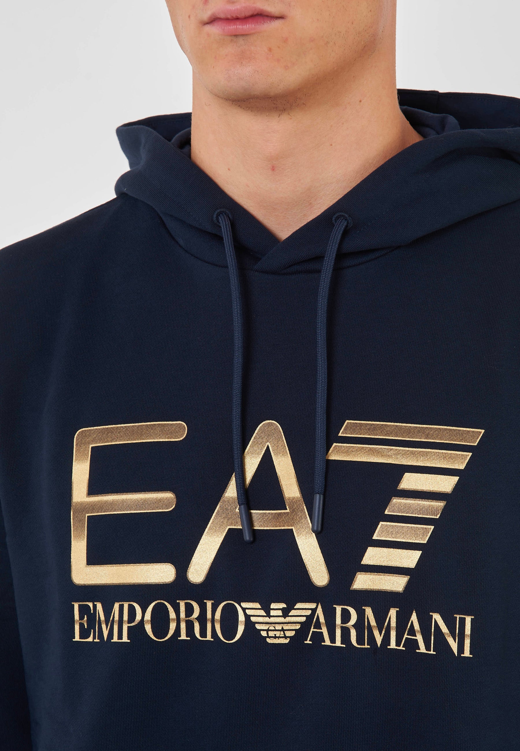 Felpa Con Cappuccio Logo Series In Cotone Stretch Con Maxi Logo