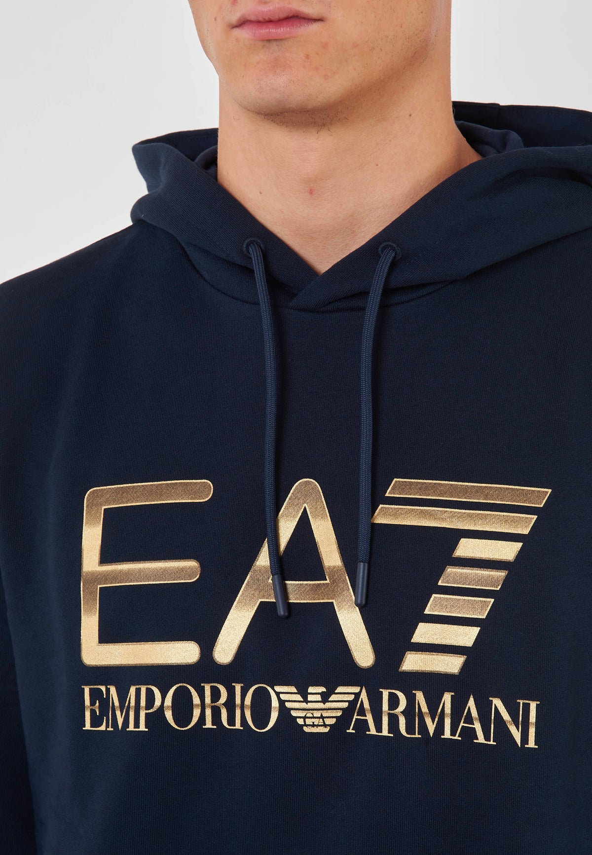 Felpa Con Cappuccio Logo Series In Cotone Stretch Con Maxi Logo