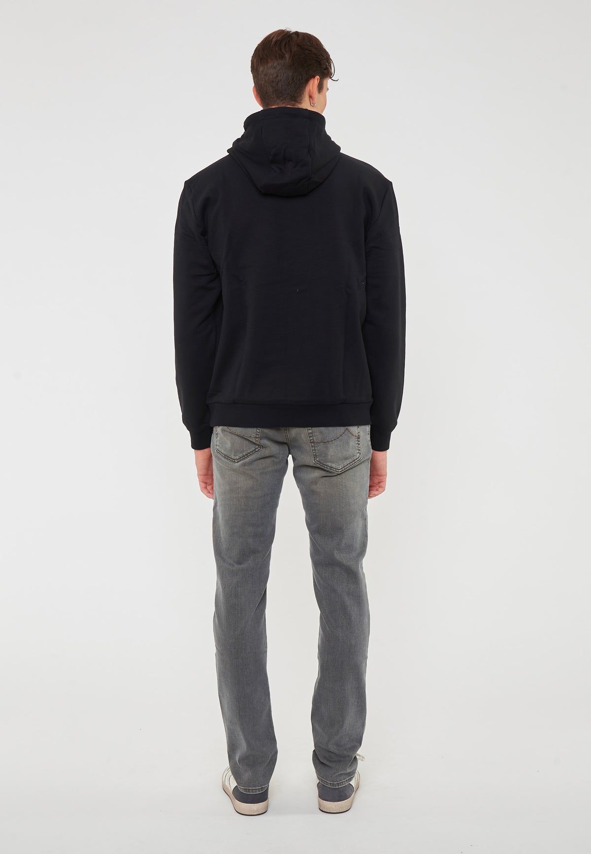 Felpa Con Cappuccio Logo Series In Cotone Stretch Con Maxi Logo