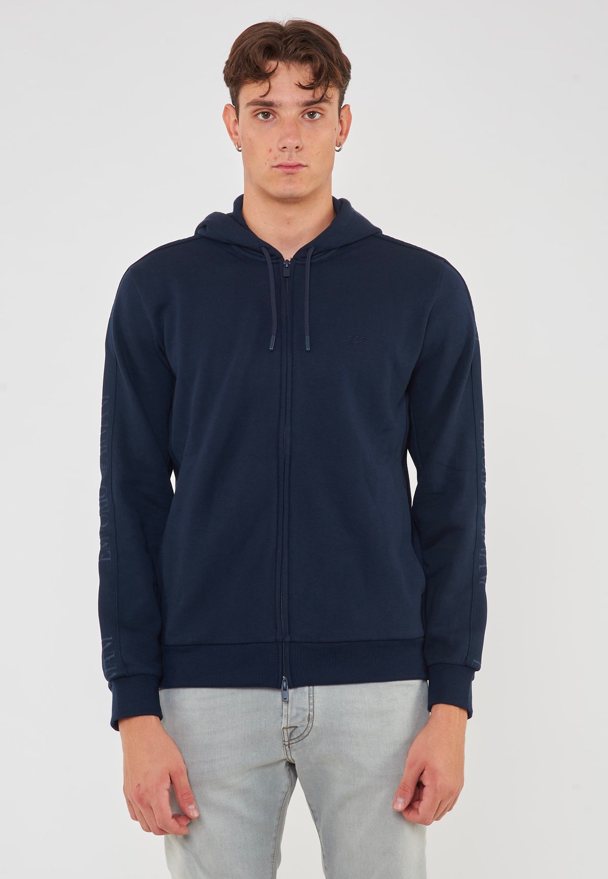 Felpa Con Cappuccio E Zip