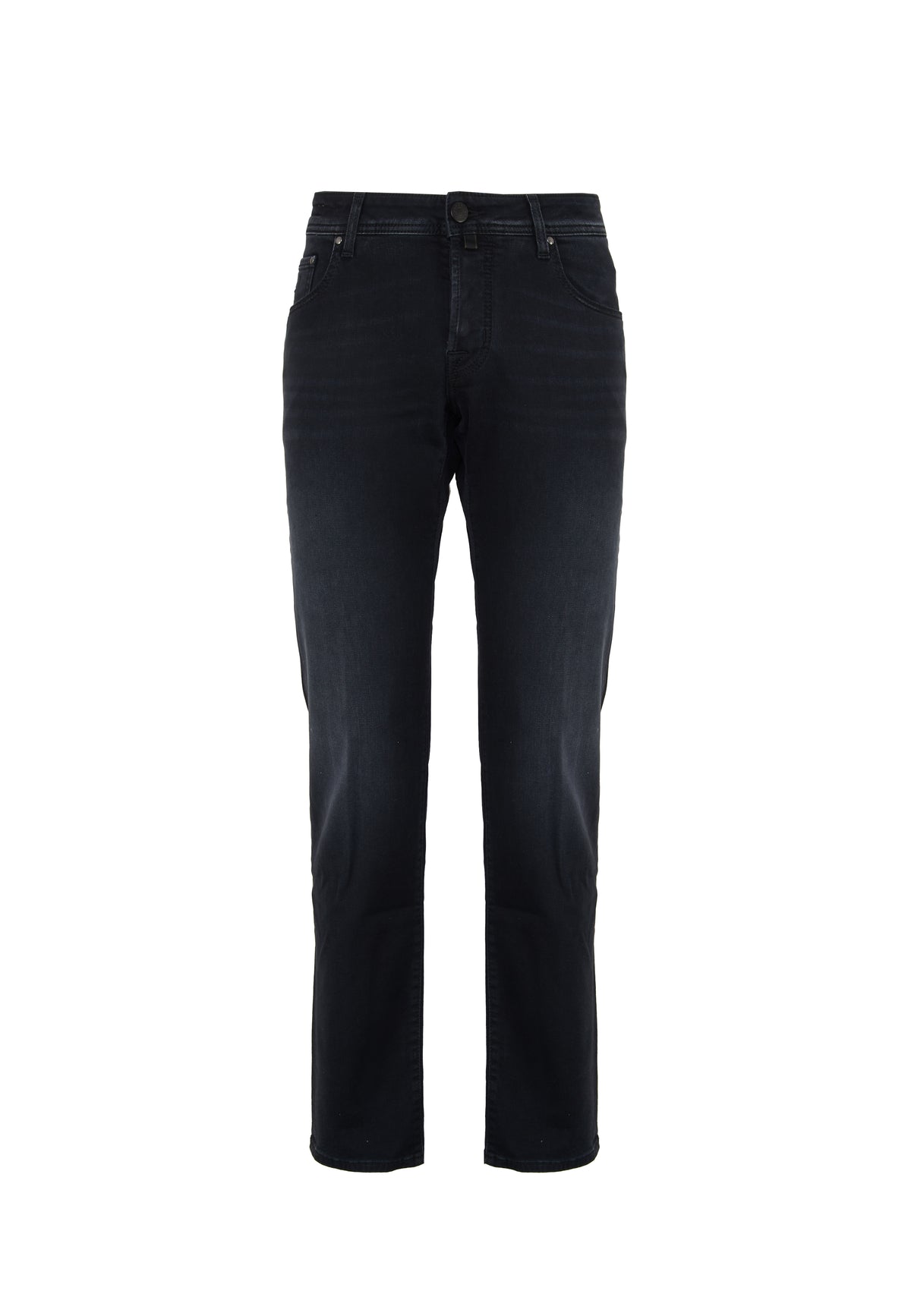 Jeans 5 Tasche Nick Slim Super Slim In Denim Stretch Di Cotone Organico Nero Lavaggio Rinse