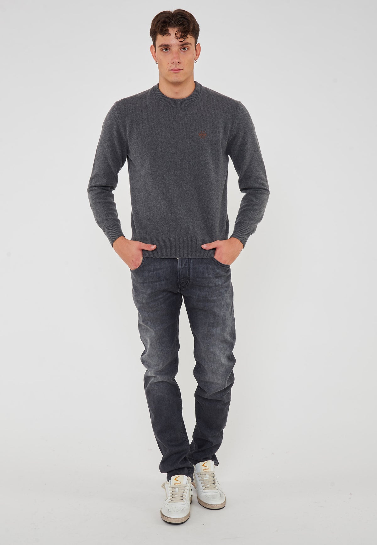 Jeans 5 Tasche Nick Slim In Denim Super Stretch Medium Black