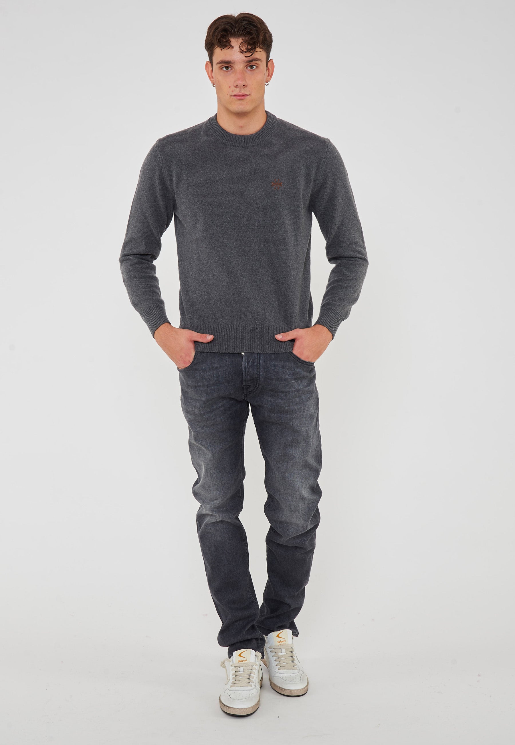 Jeans 5 Tasche Nick Slim In Denim Super Stretch Medium Black