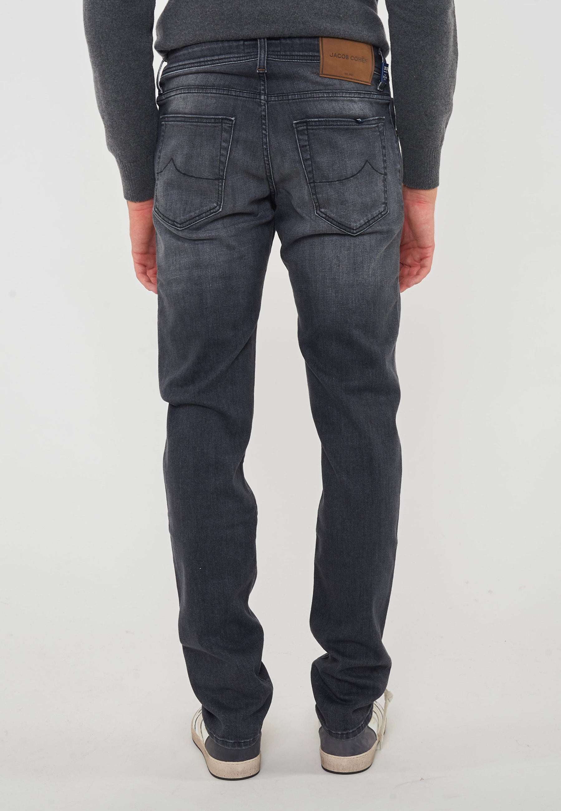 Jeans 5 Tasche Nick Slim In Denim Super Stretch Medium Black