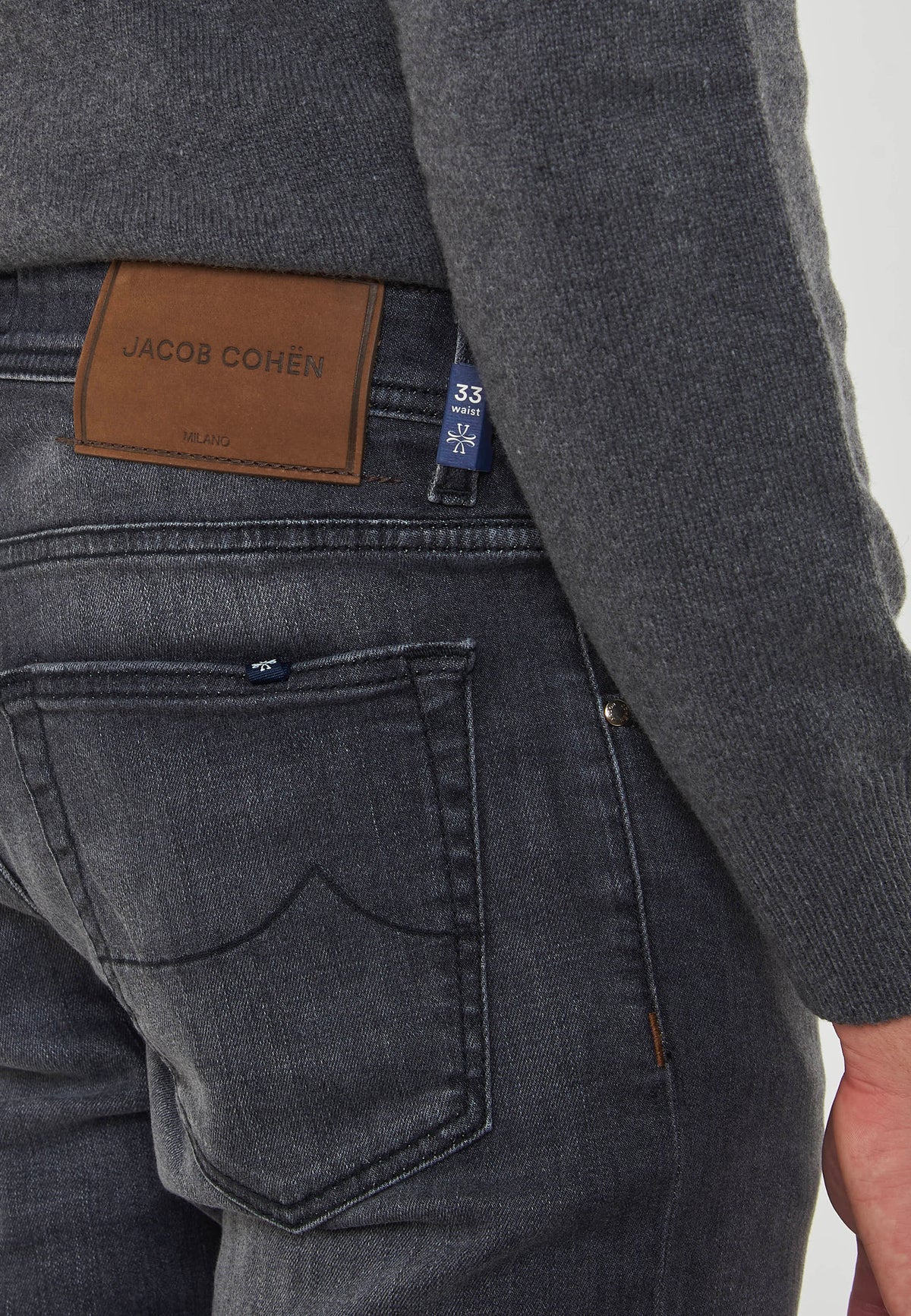 Jeans 5 Tasche Nick Slim In Denim Super Stretch Medium Black