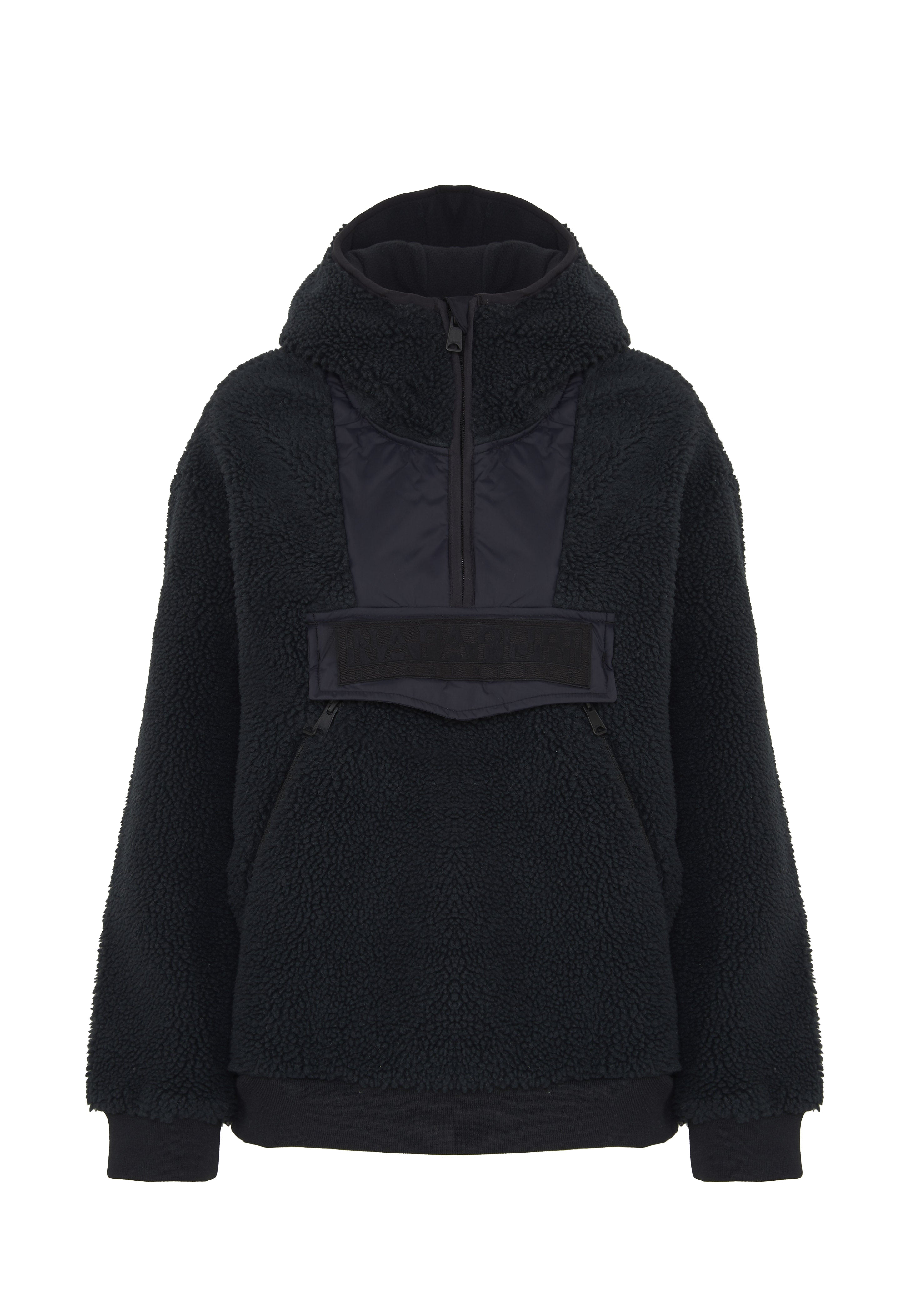 Felpa In Pile Con Cappuccio e Zip Seline