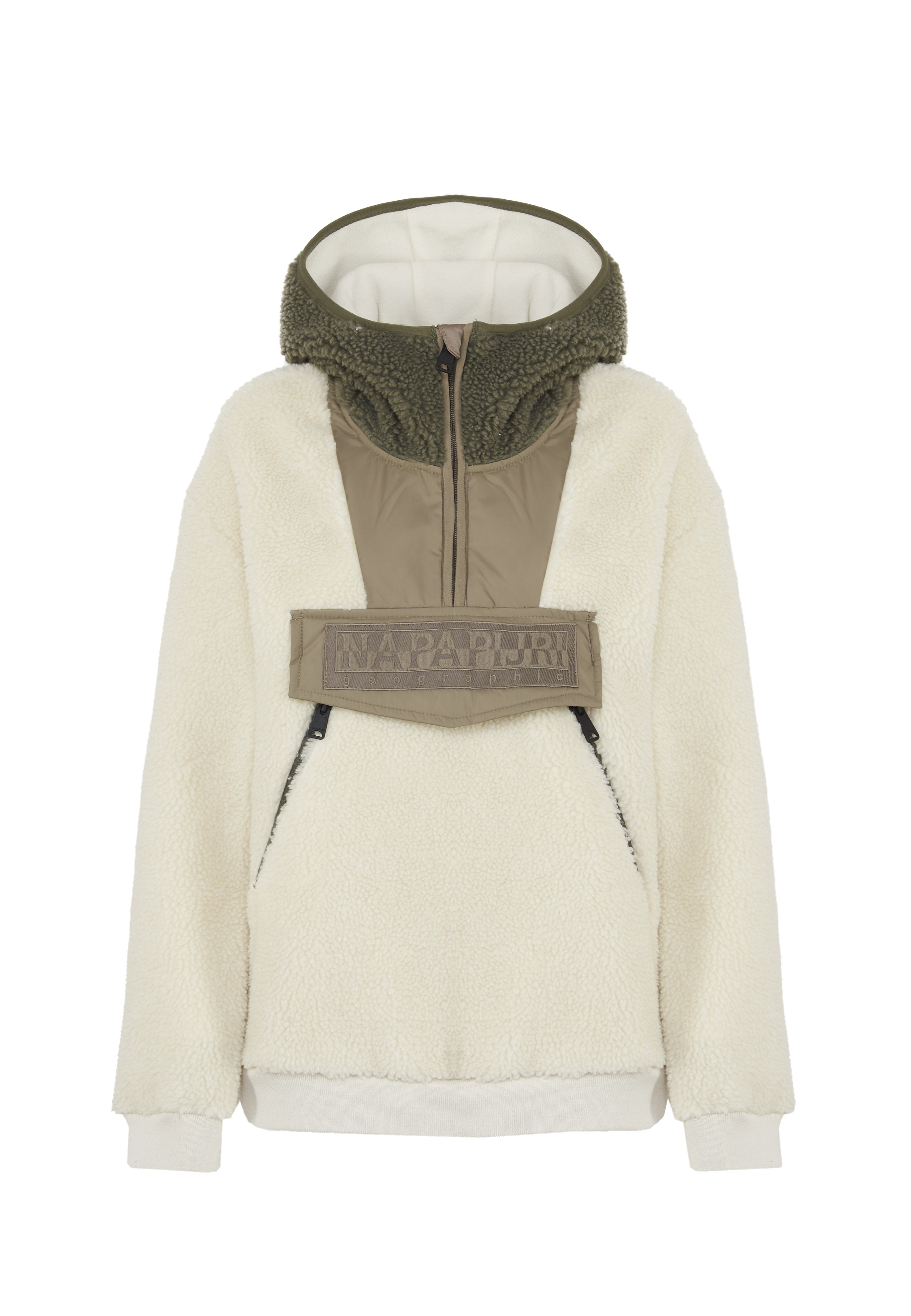 Felpa In Pile Con Cappuccio e Zip Seline