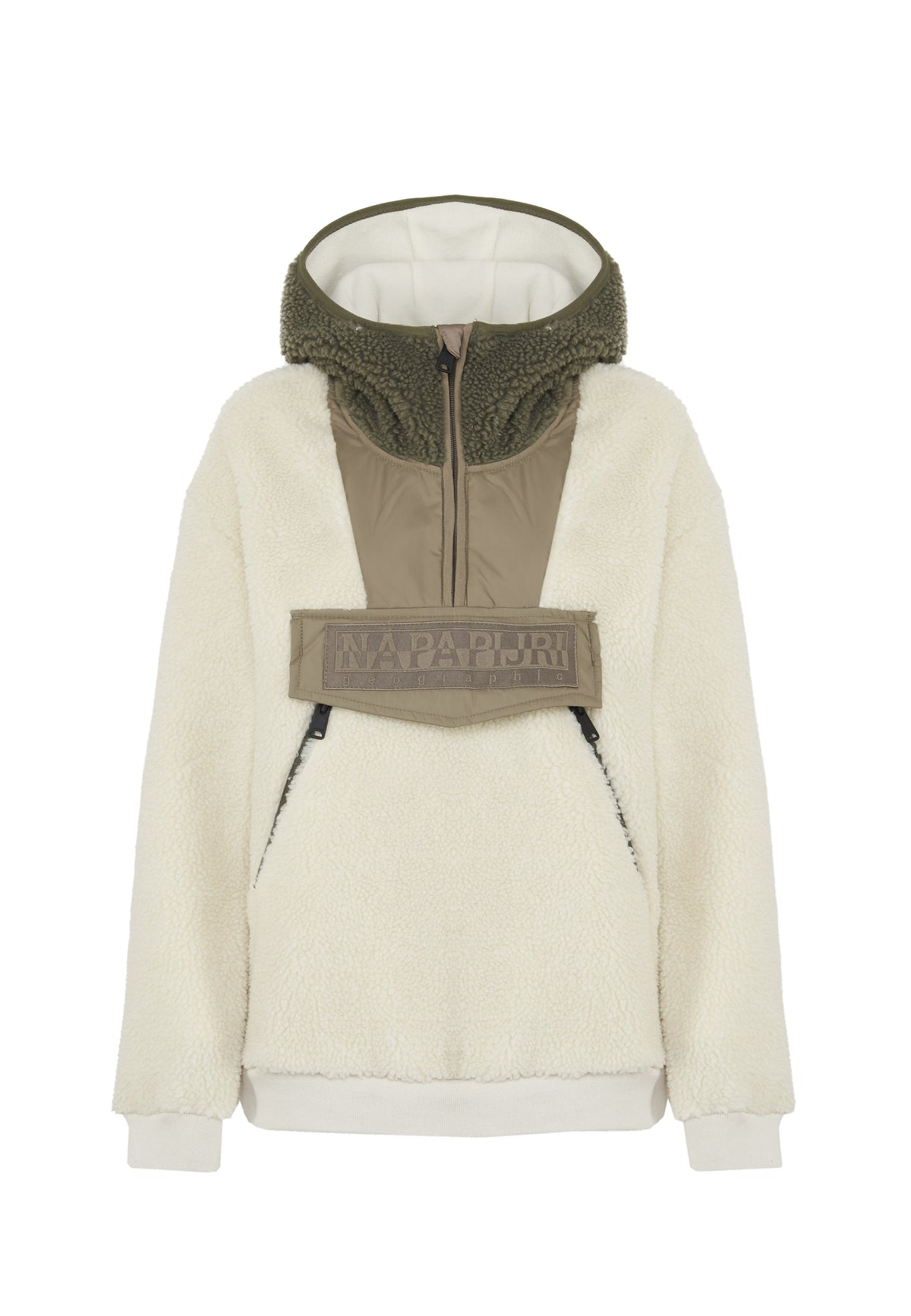 Felpa In Pile Con Cappuccio e Zip Seline