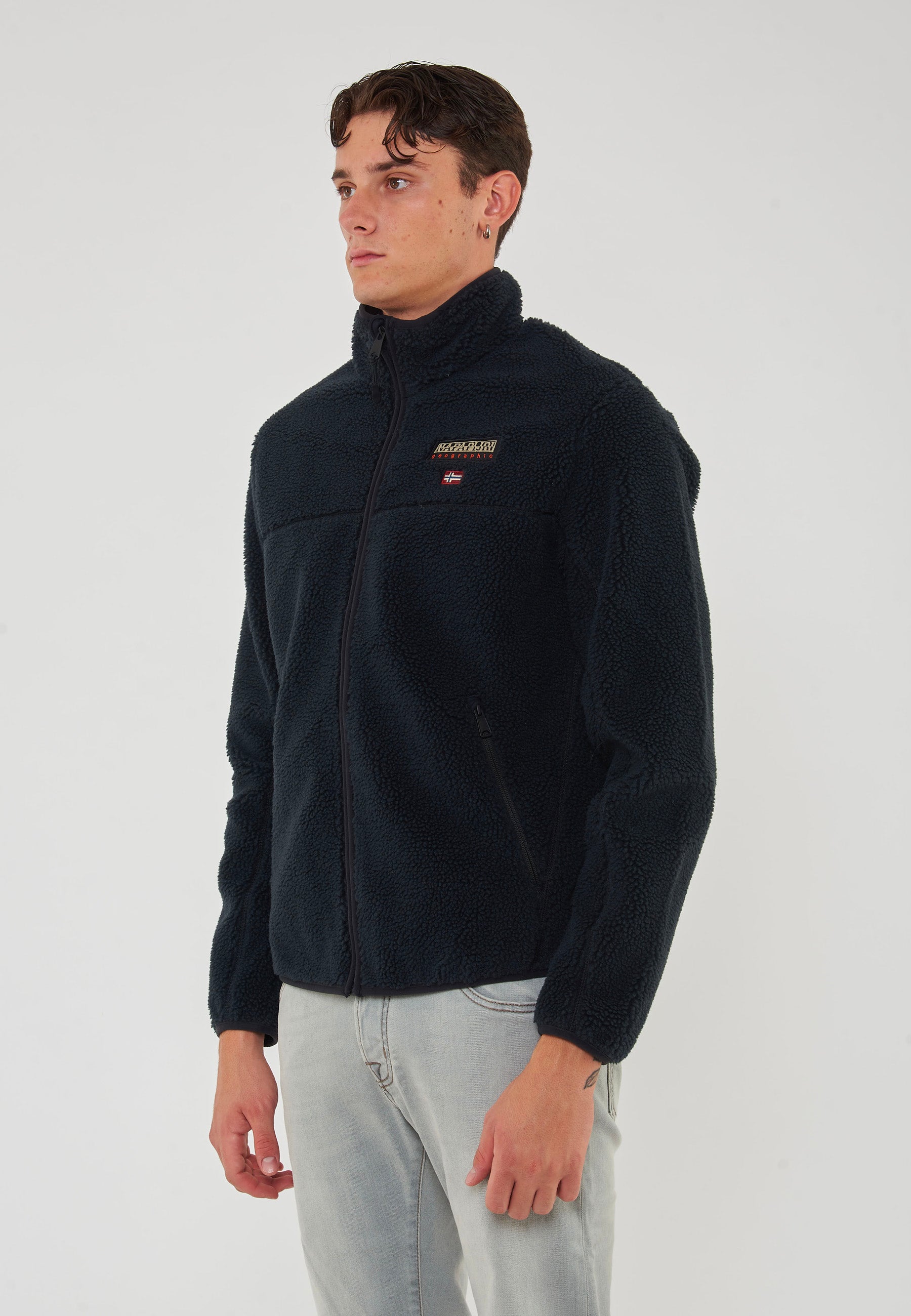 Felpa In Pile Con Zip Tynik