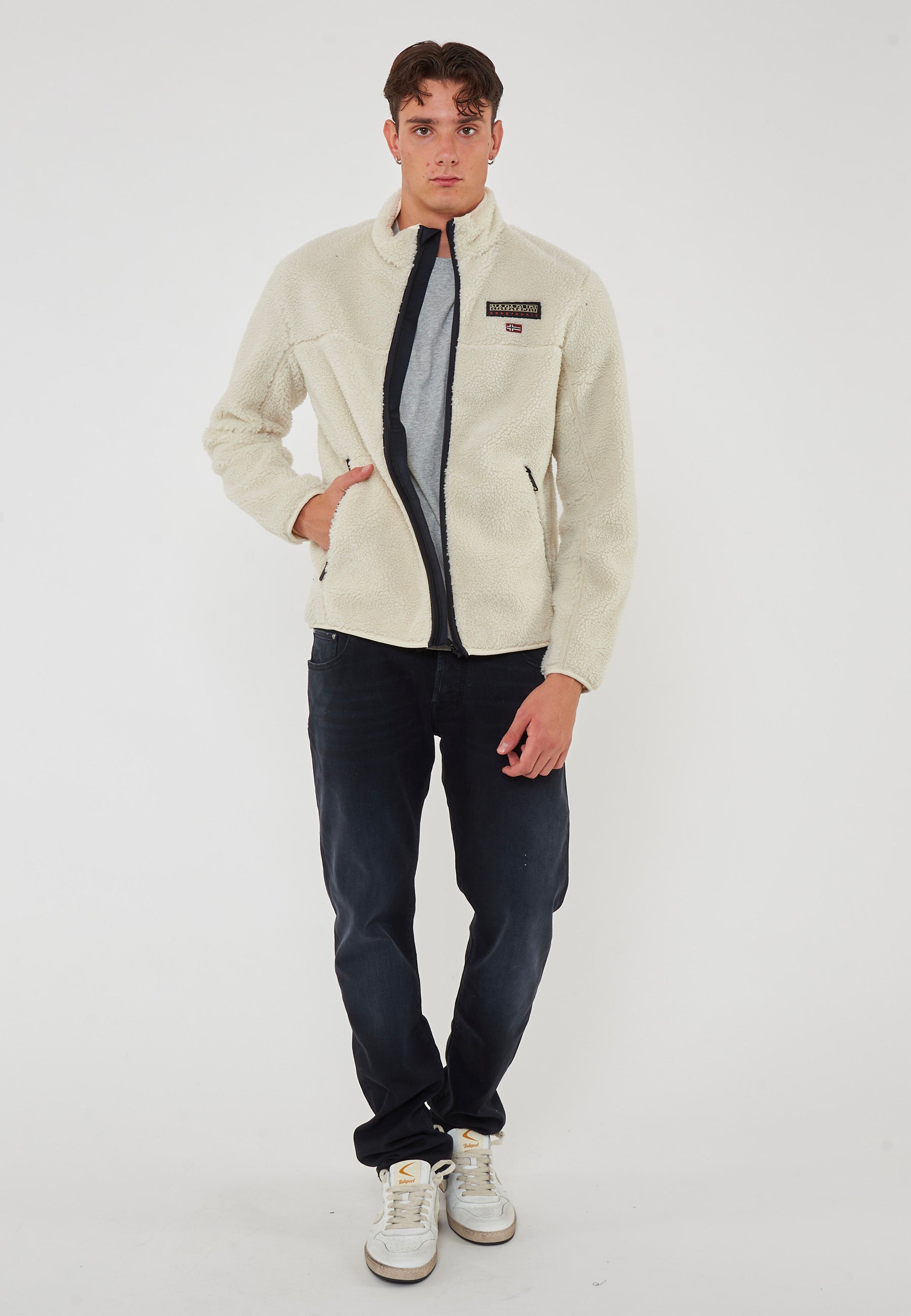 Felpa In Pile Con Zip Tynik