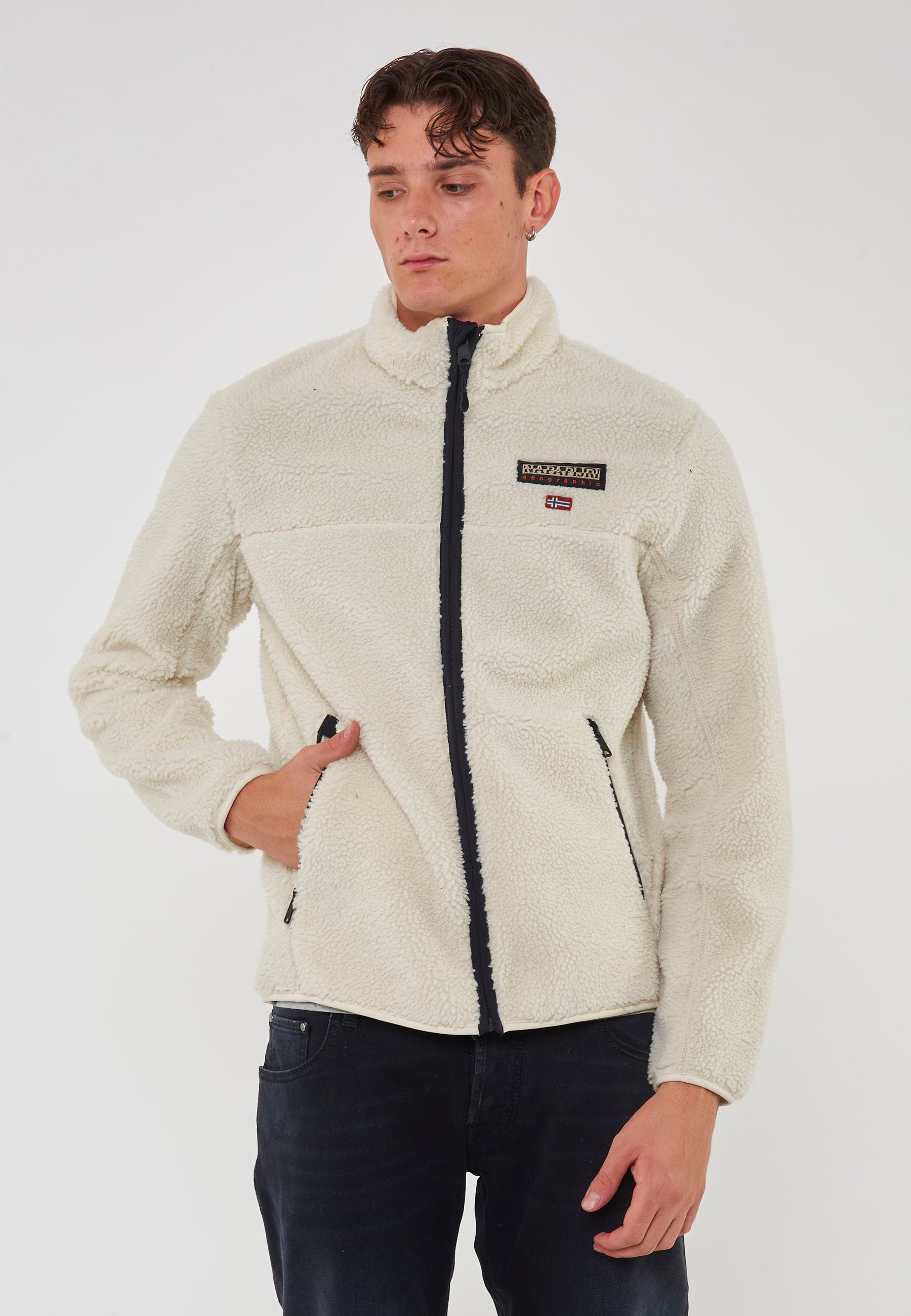 Felpa In Pile Con Zip Tynik