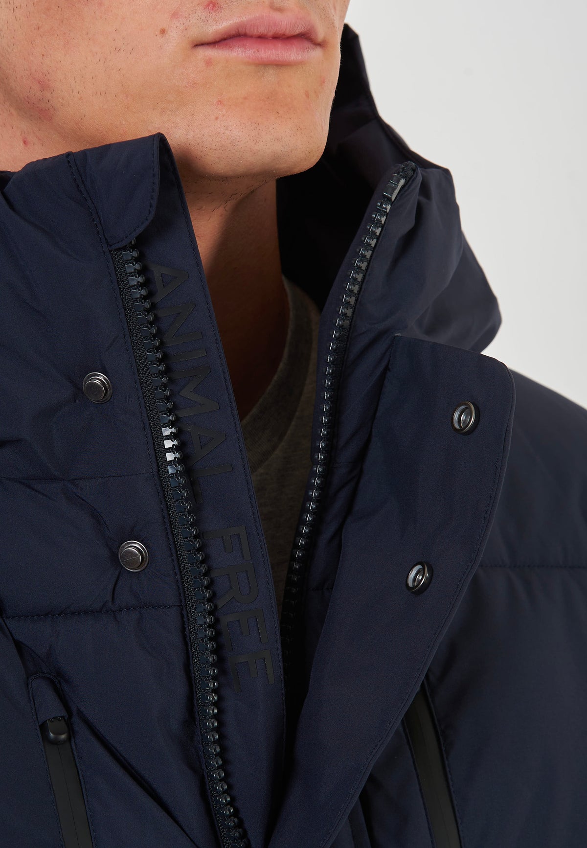 Parka Uomo Animal Free Modello Alter Blue Black