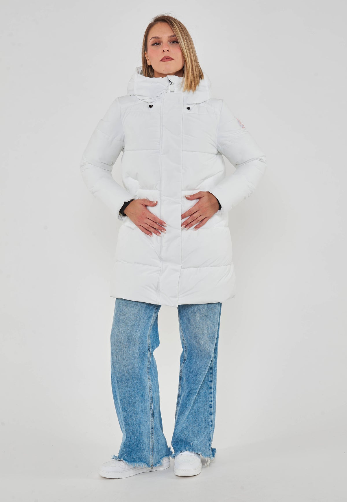 Parka Donna Con Cappuccio Bethany White
