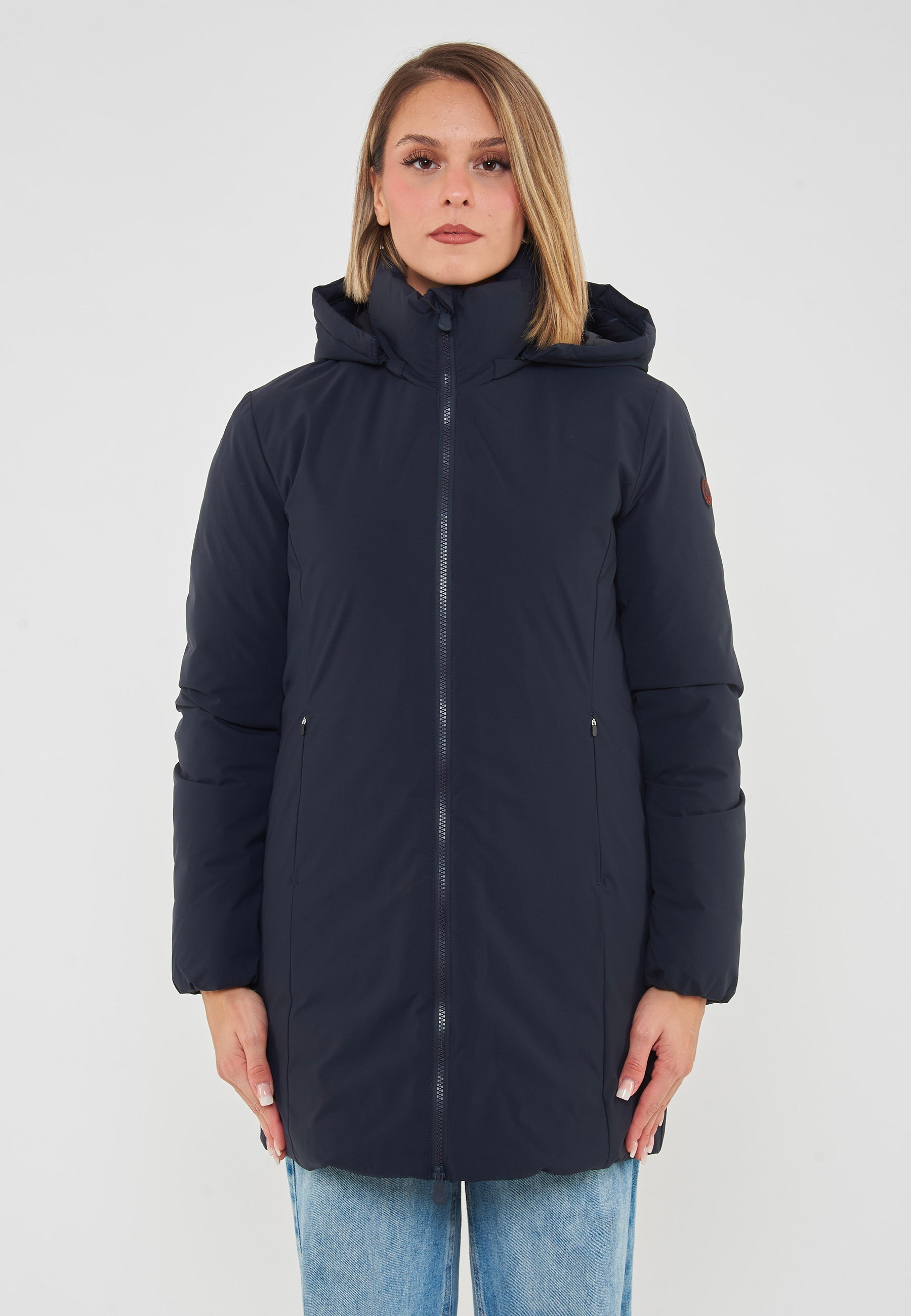 Parka Donna Con Cappuccio Rachel Blue Black
