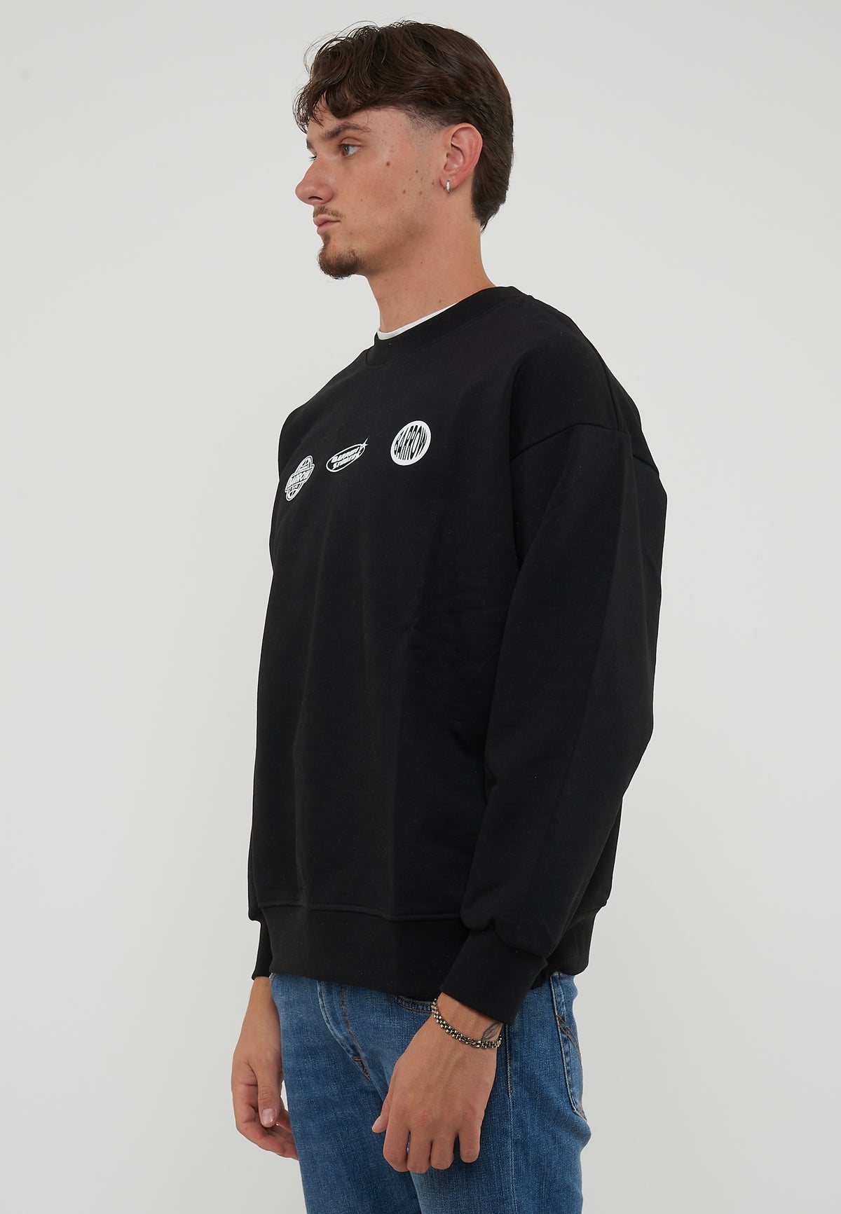Felpa Girocollo Black