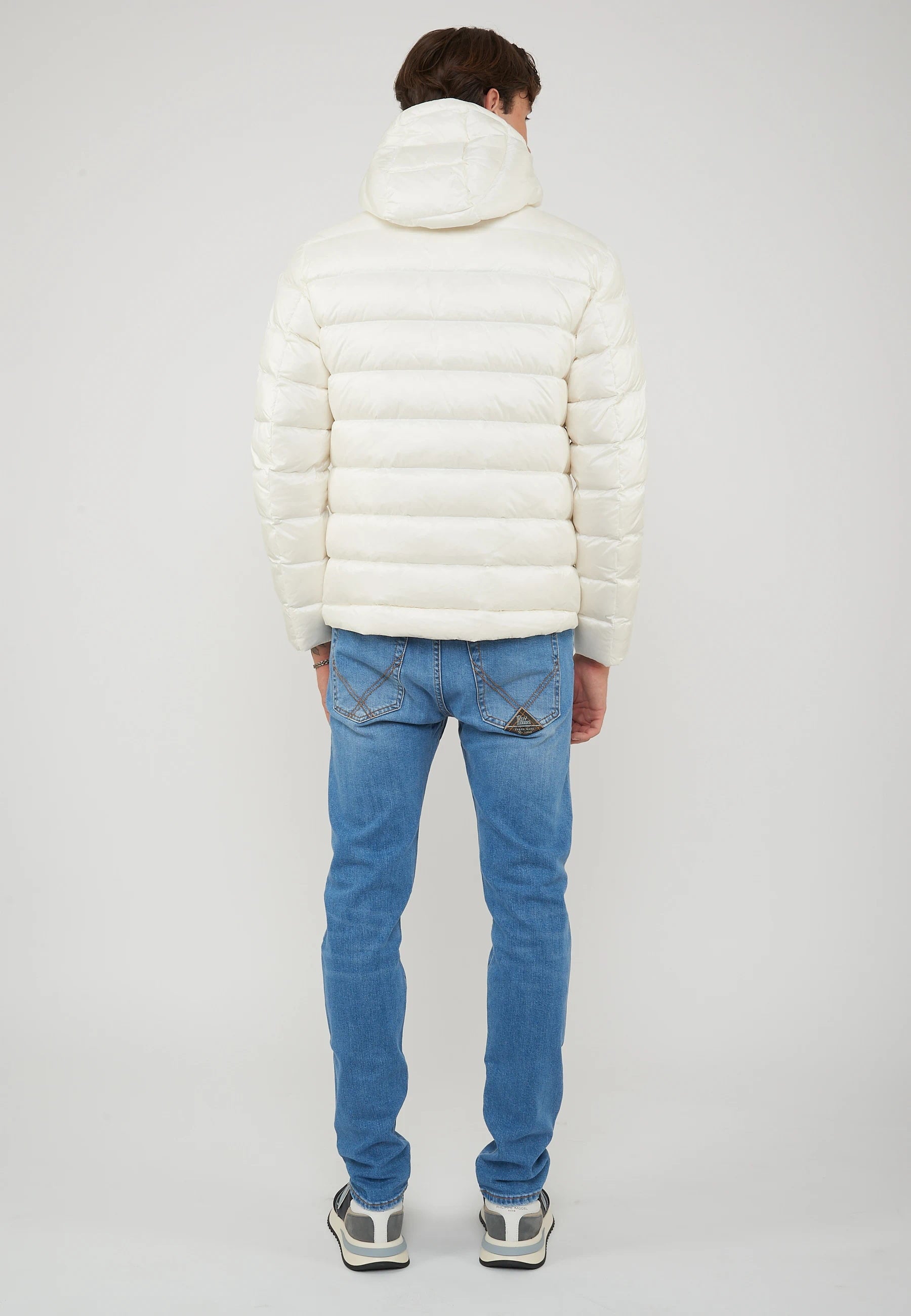 Piumino Con Cappuccio Acton Bianco Ottico