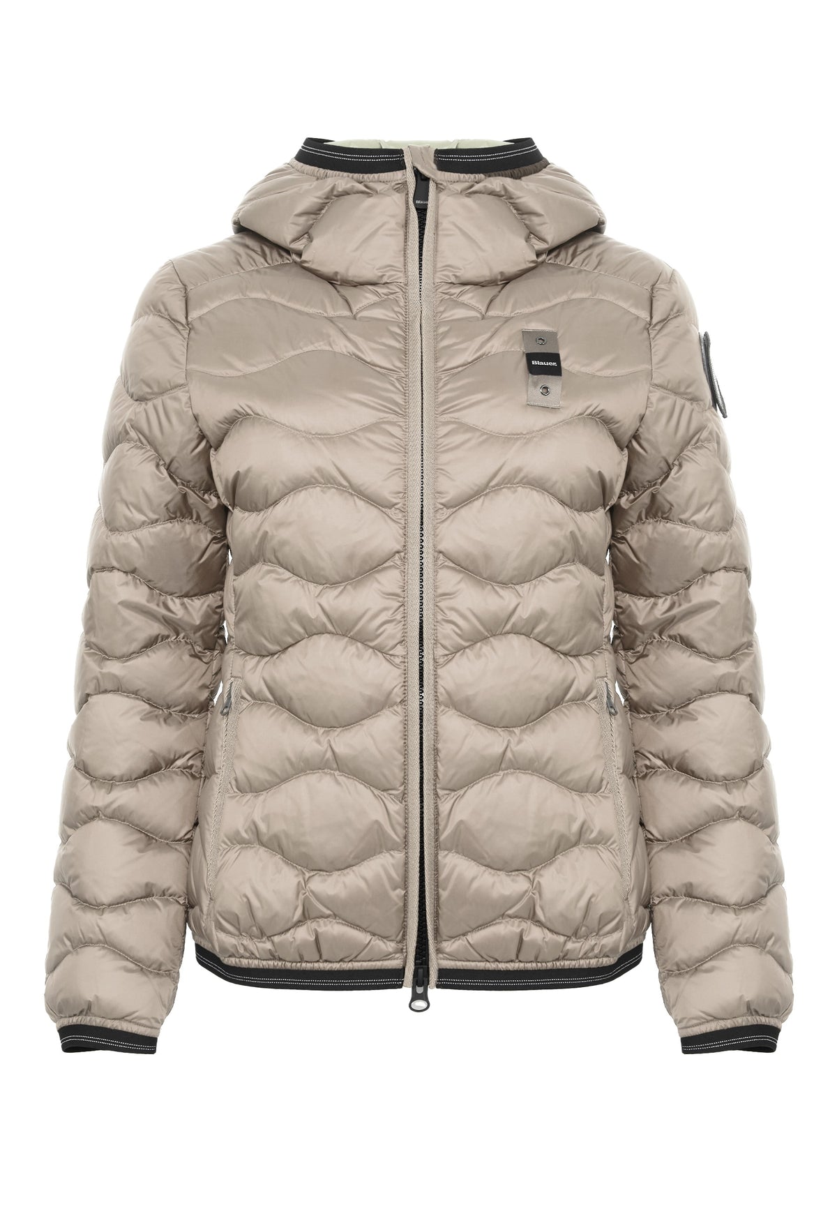 Piumino Ad Onde Camelia Grigio Nebbia