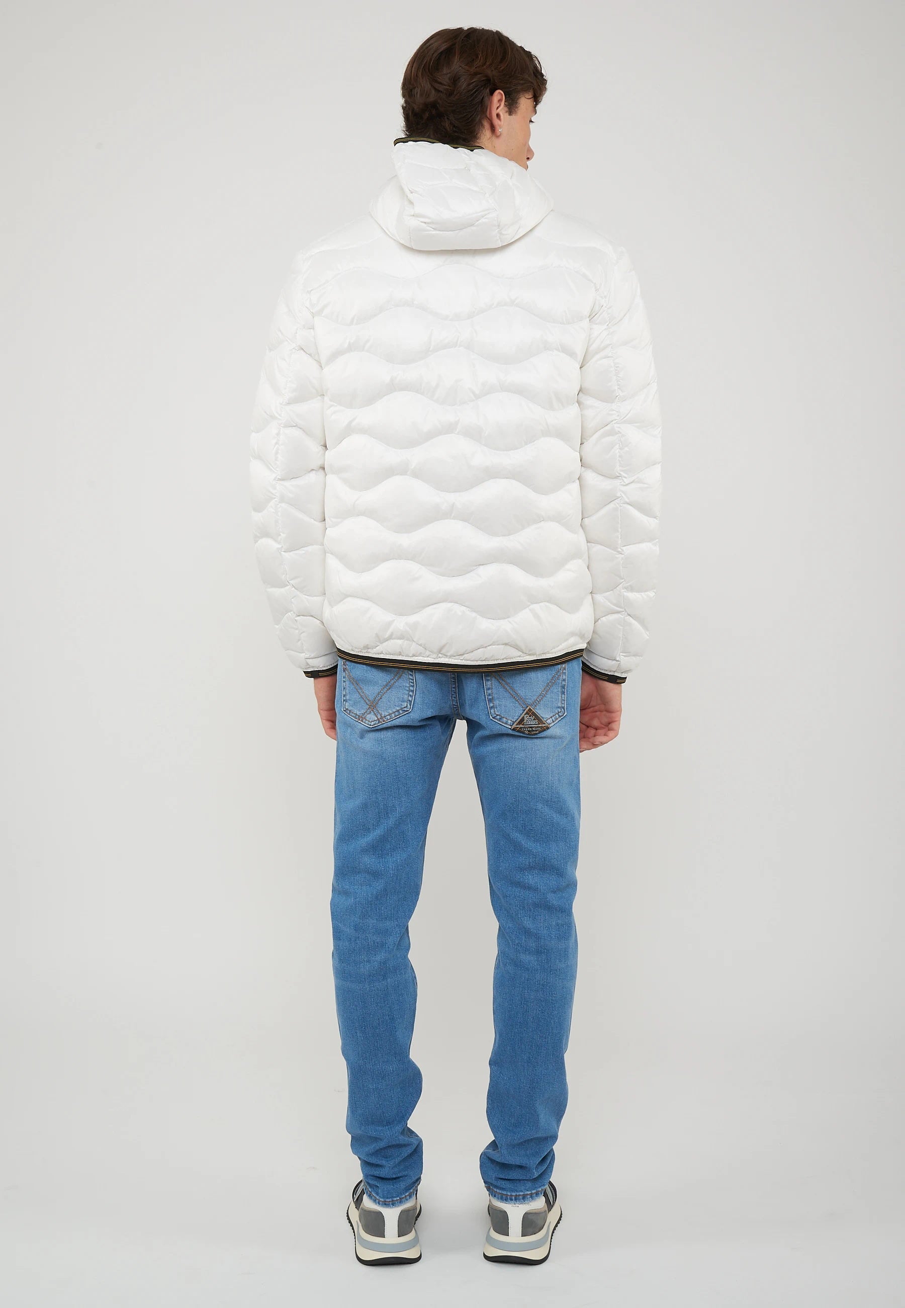 Piumino Leggero Ad Onde Wawe Bianco Ottico