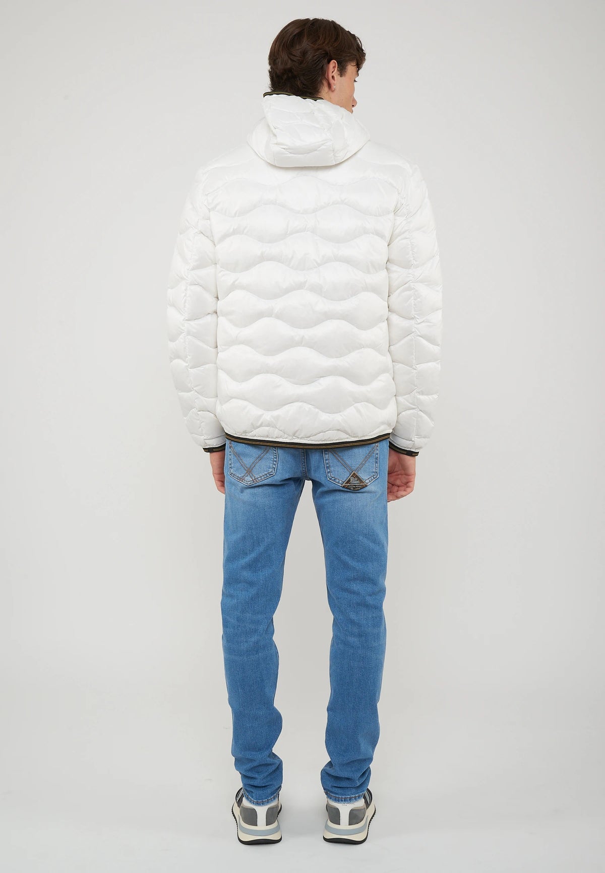 Piumino Leggero Ad Onde Wawe Bianco Ottico