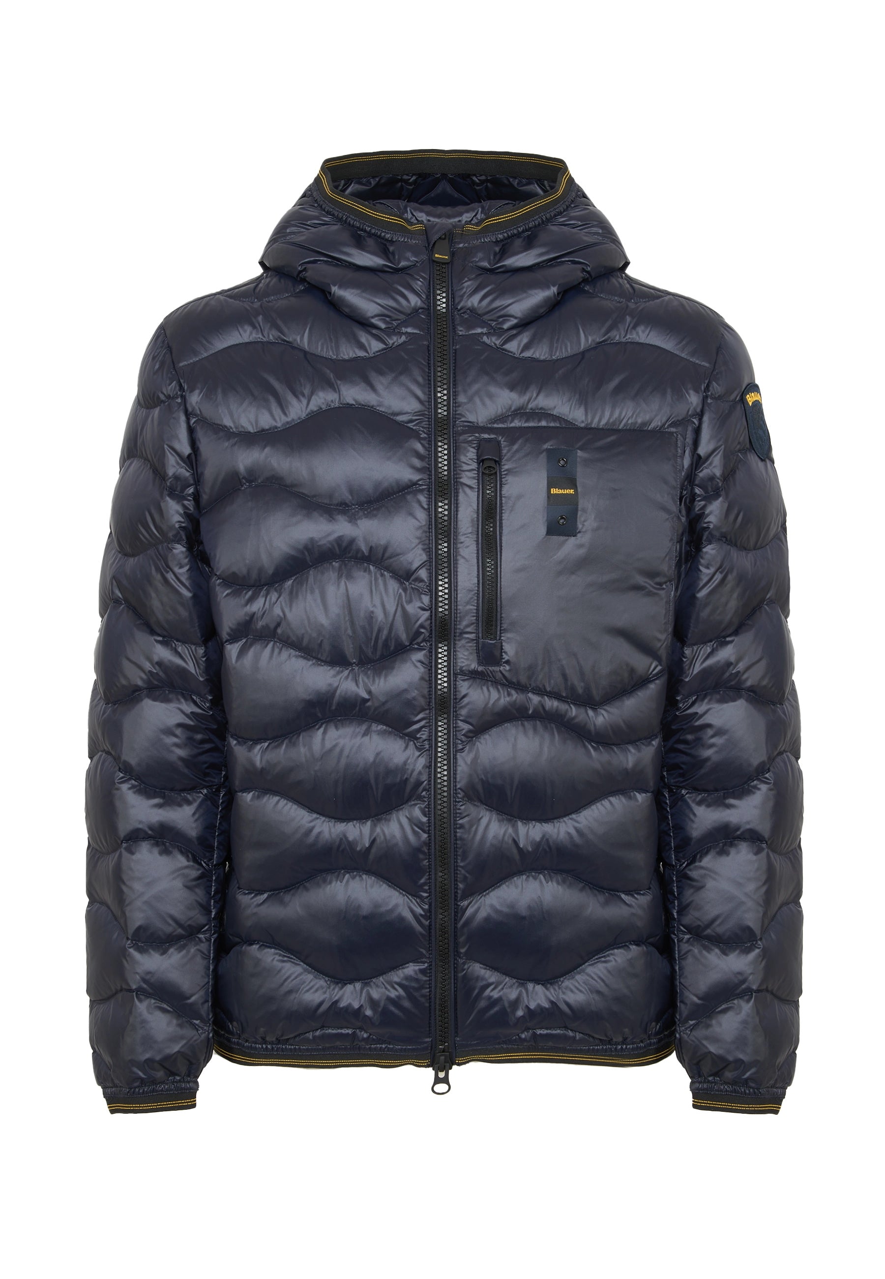 Piumino Leggero Ad Onde Wawe Blu