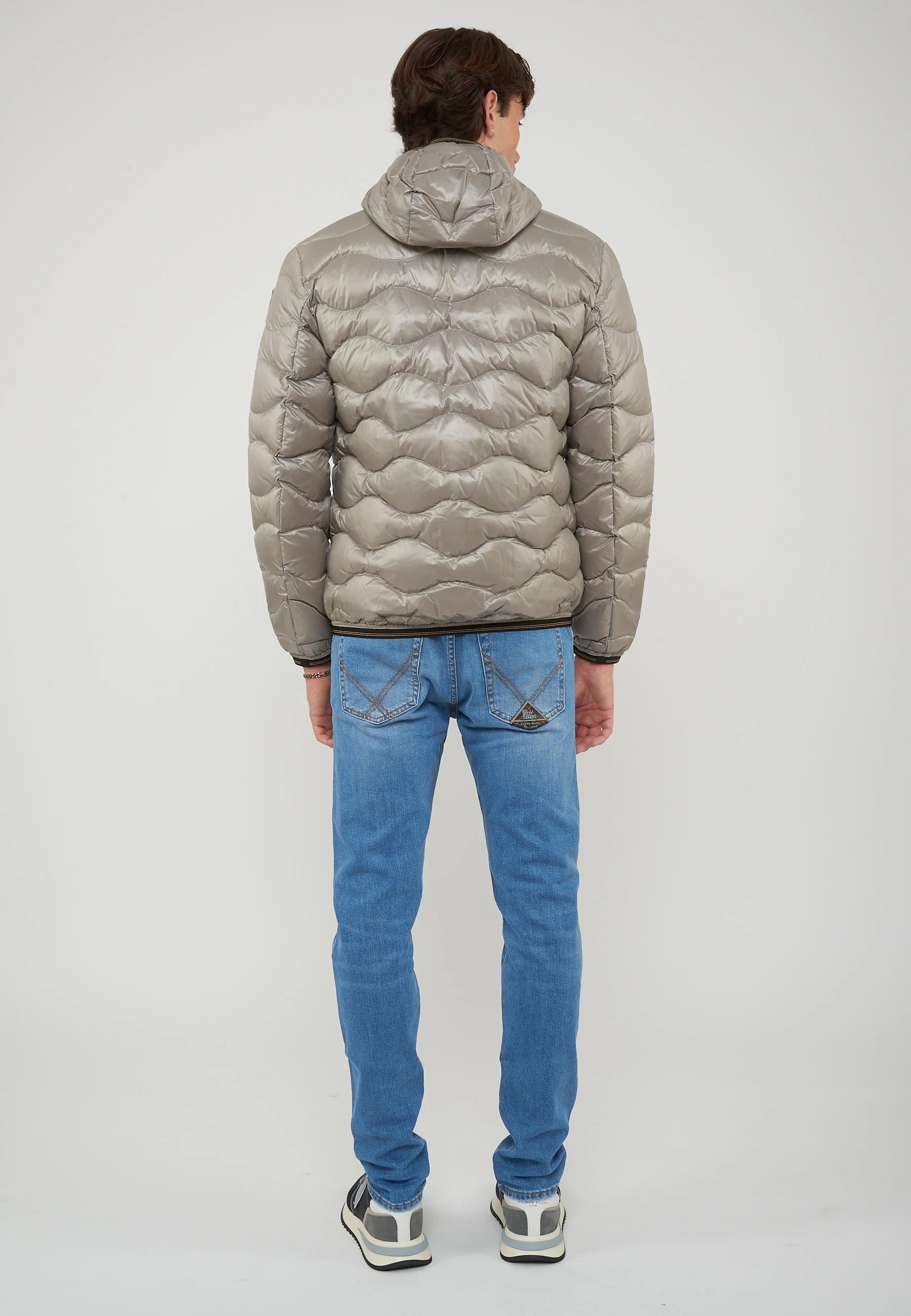 Piumino Leggero Ad Onde Wawe Grigio Nebbia