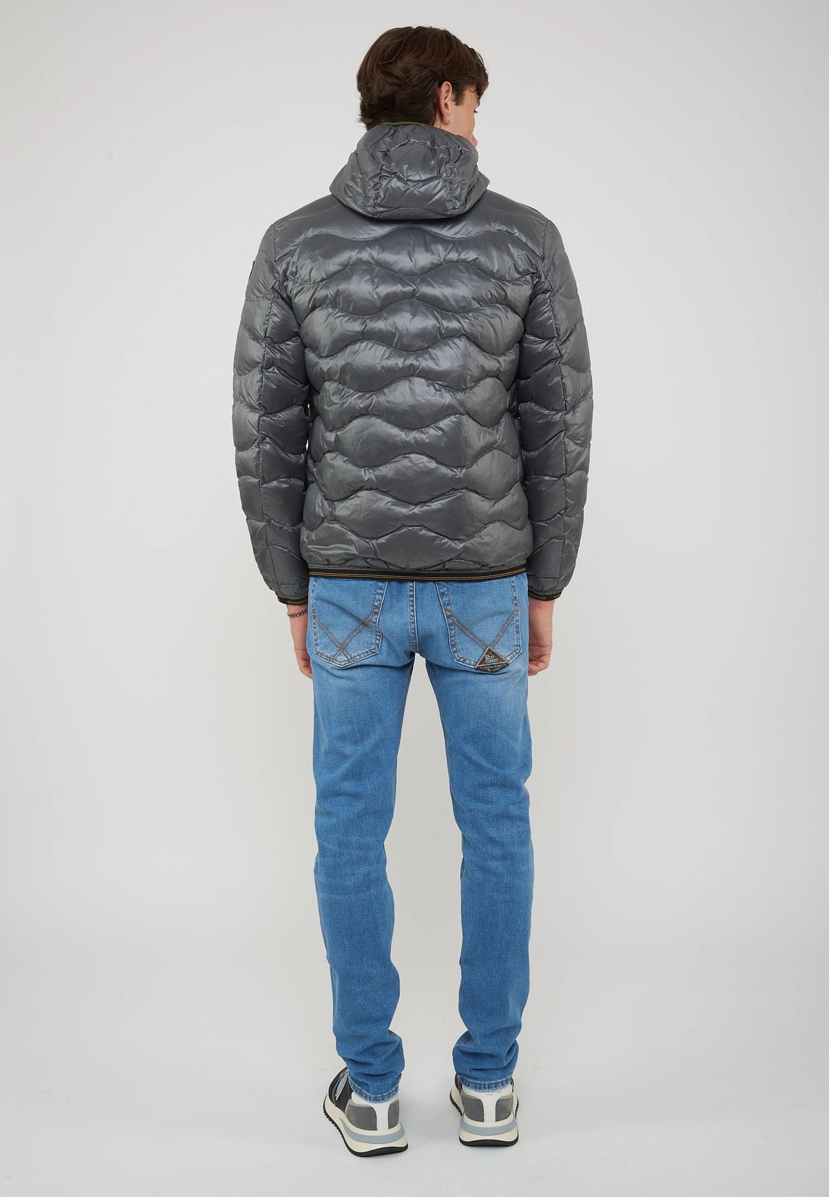 Piumino Leggero Ad Onde Wawe Grigio Roccia