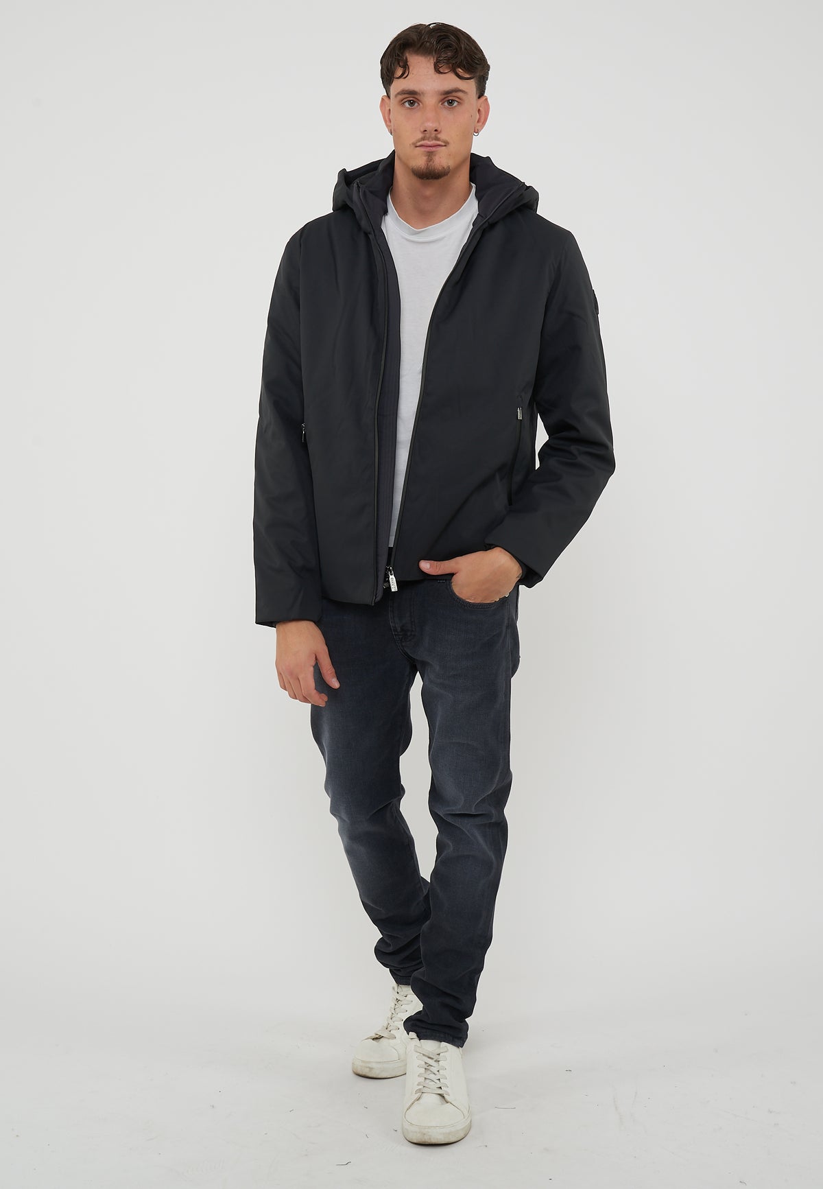 Herring 3.0 Giacca Corta Con Cappuccio Da Uomo Jet Black