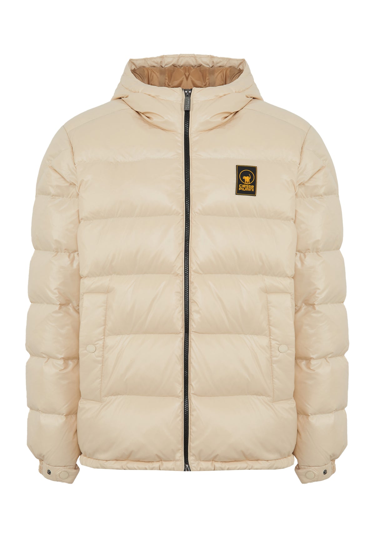 Jambo Giacca Imbottita Con Cappuccio In Vera Piuma Bone White