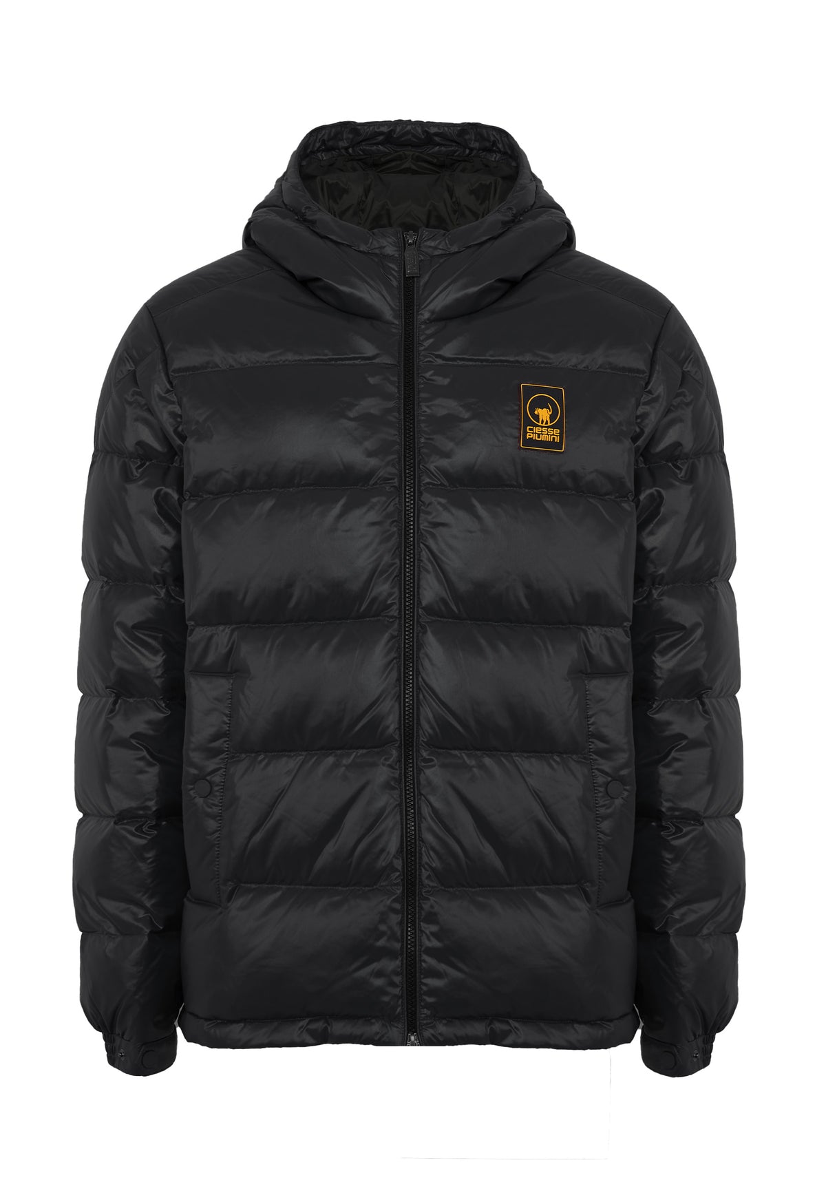 Jambo Giacca Imbottita Con Cappuccio In Vera Piuma Jet Black