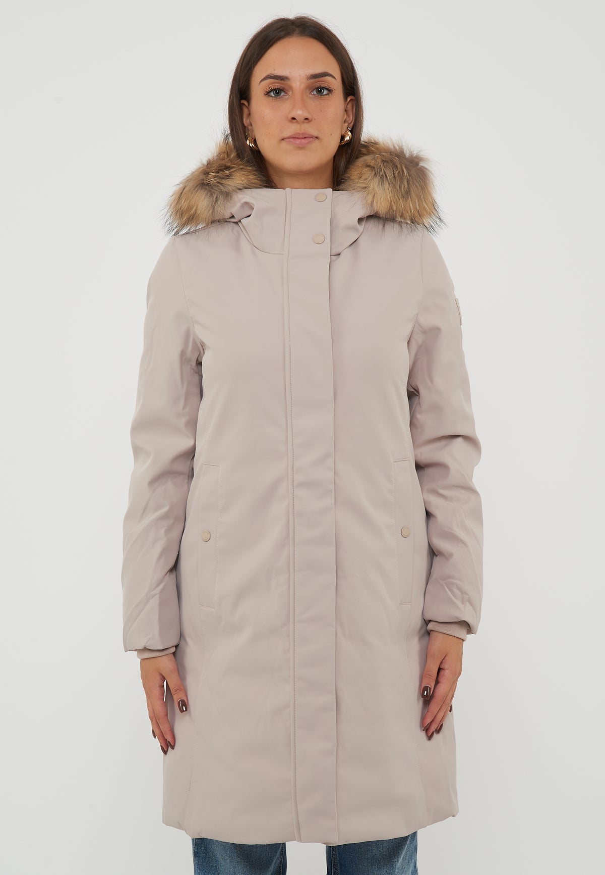 Lolita Real Fur Piumino Softshell Da Donna Perfectley Pale