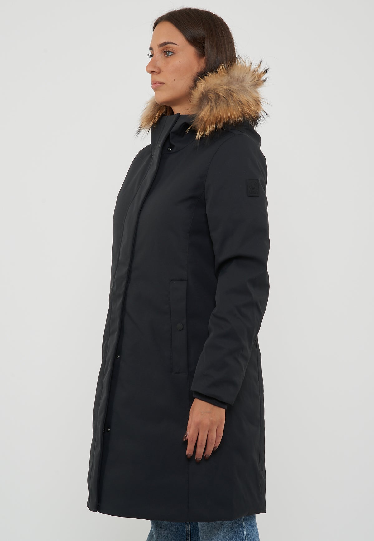 Lolita Real Fur Piumino Softshell Da Donna Jet Black