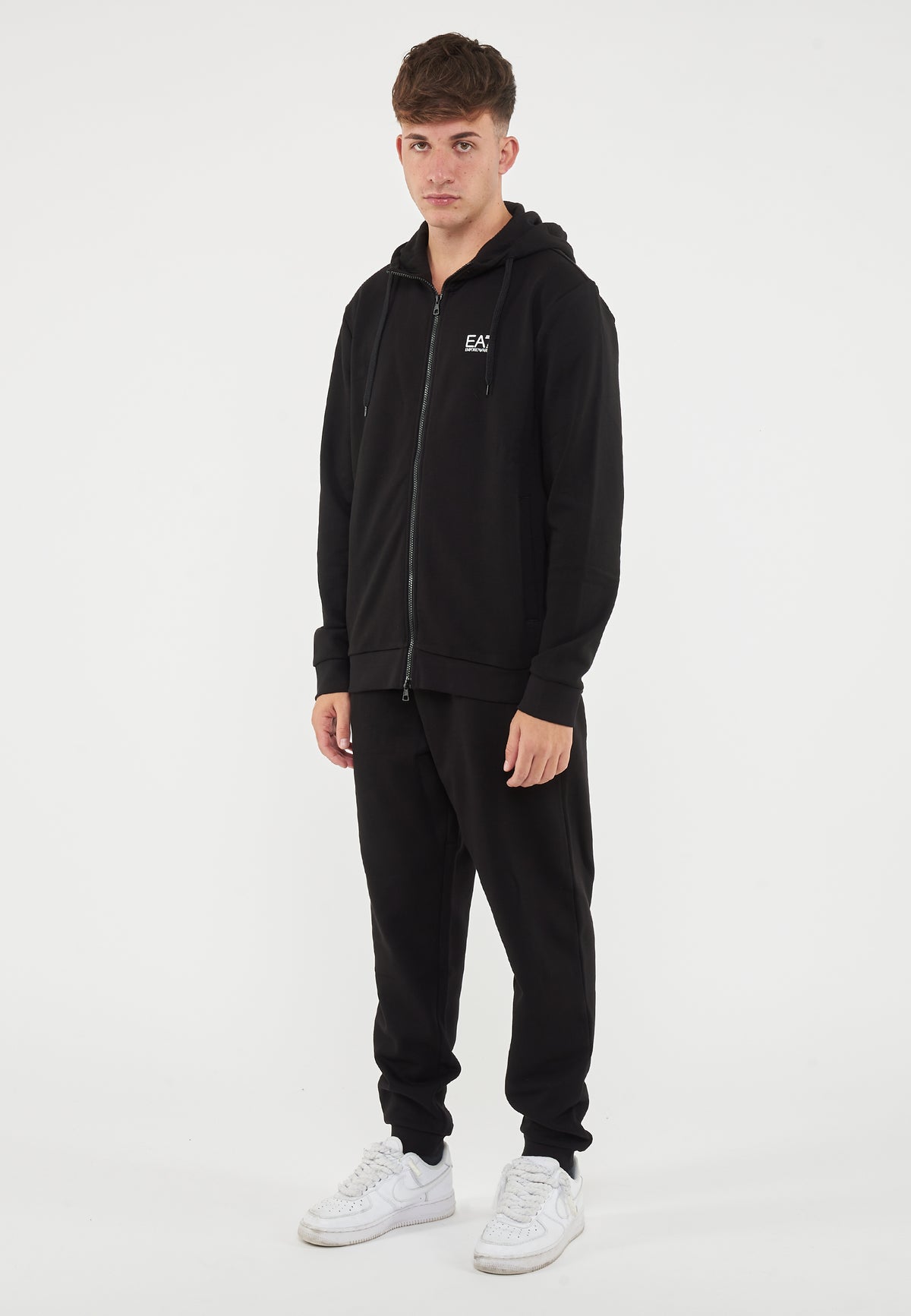 Tuta Con Cappuccio Core Identity In Misto Cotone Black