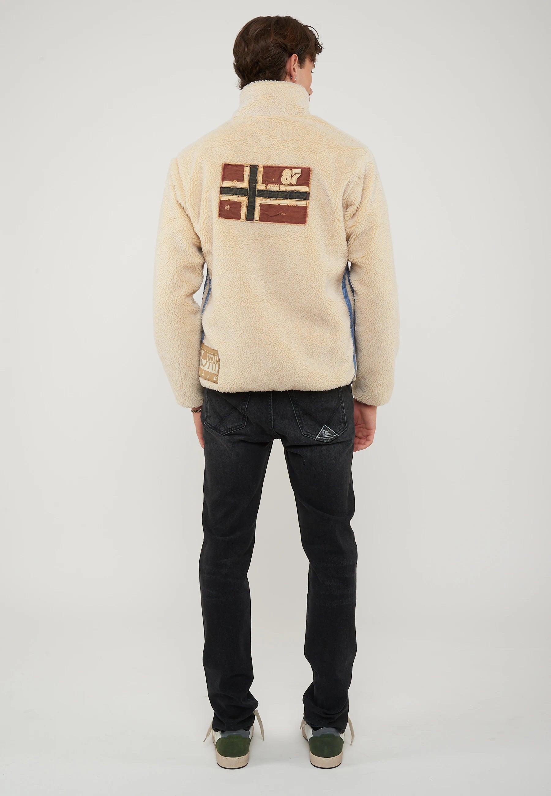 Felpa In Pile Con Zip T-Archive Fleece Putty