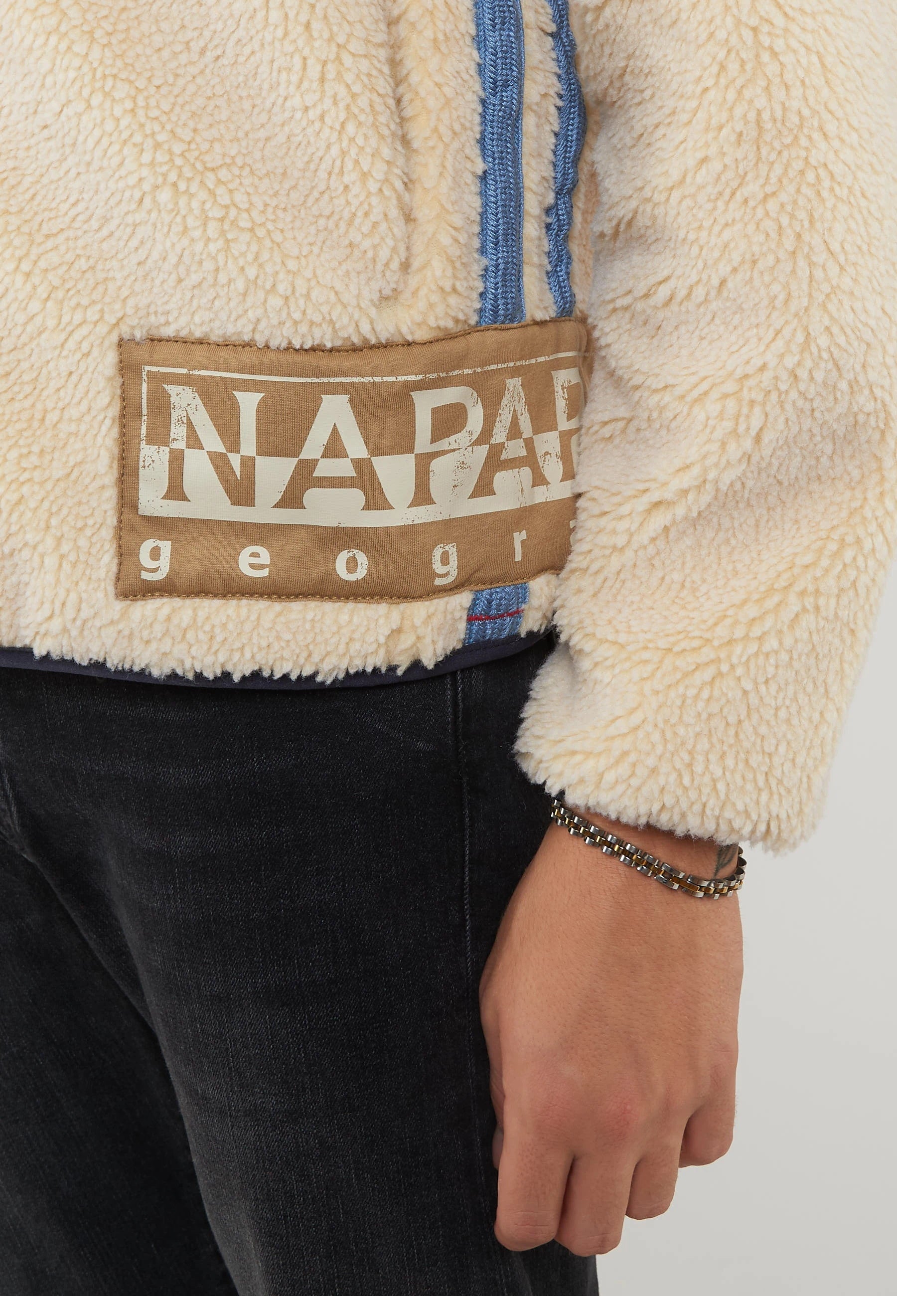 Felpa In Pile Con Zip T-Archive Fleece Putty