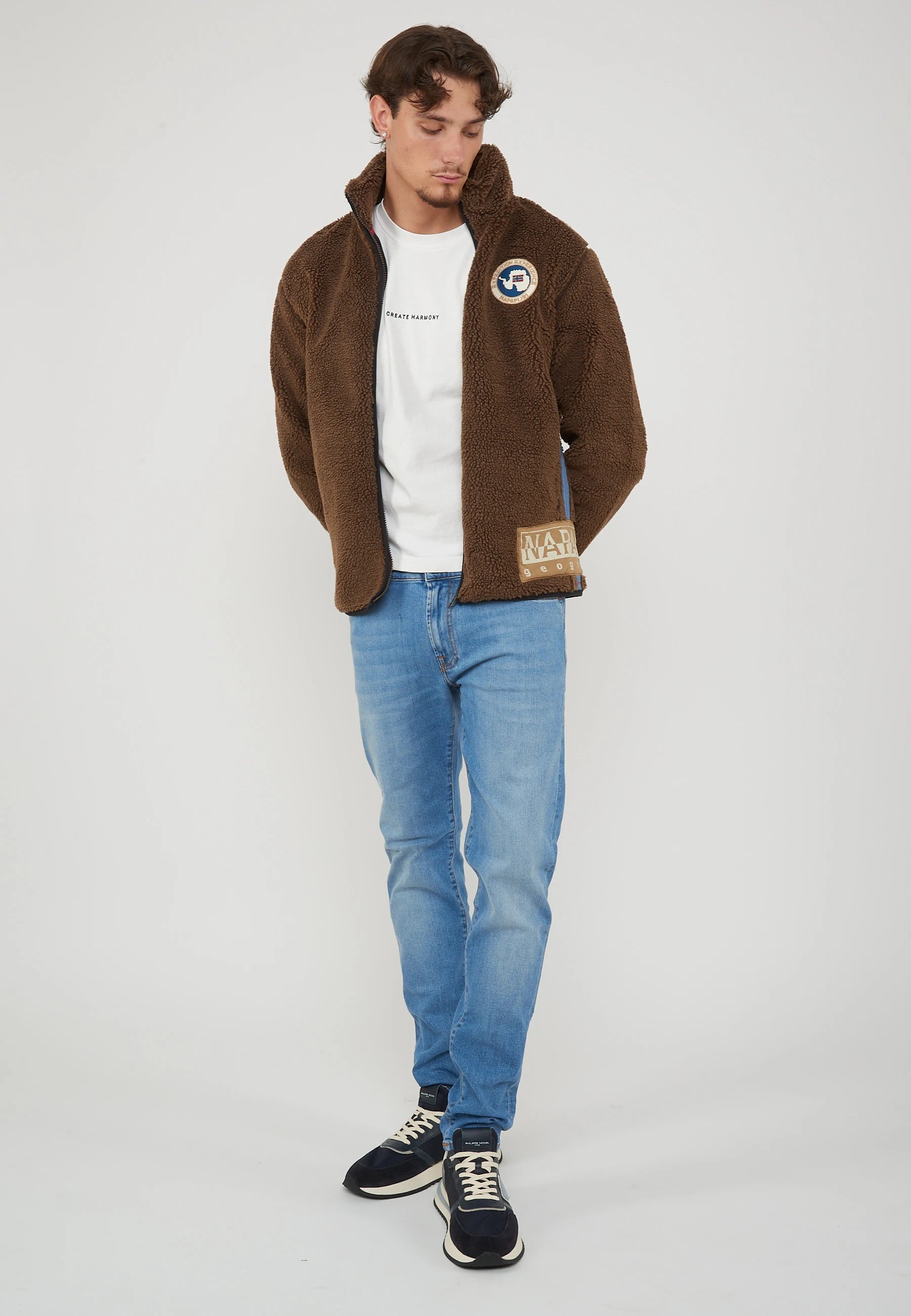 Felpa In Pile Con Zip T-Archive Fleece Demitasse
