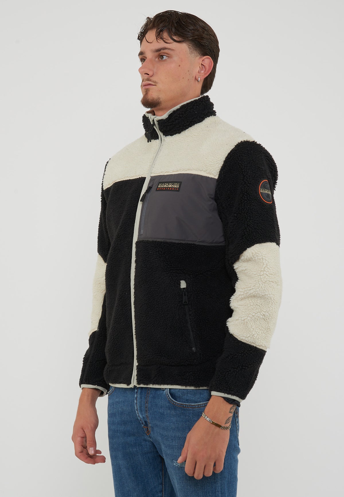 Felpa in Pile con Zip Yupik Multicolore
