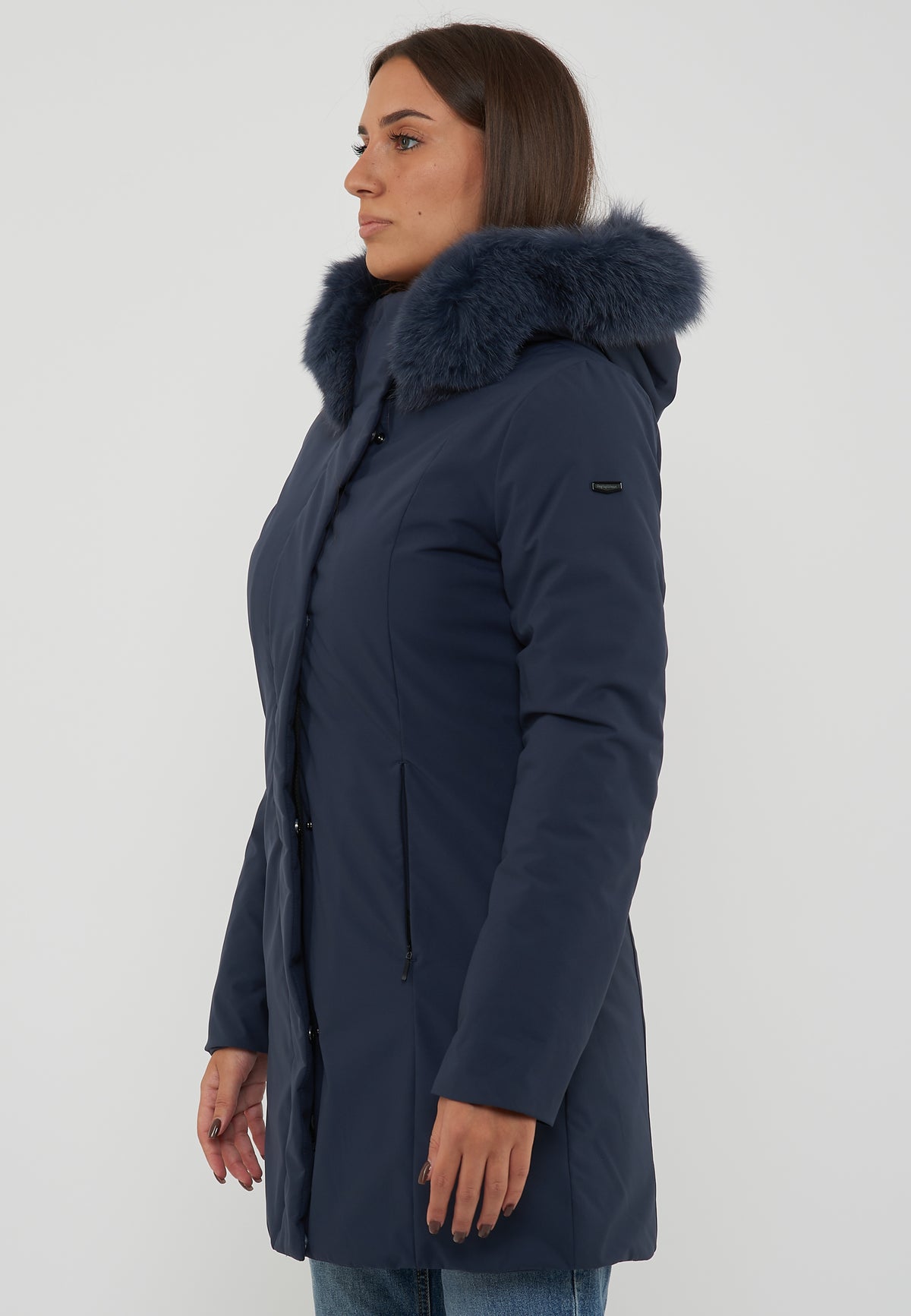 Parka Donna Modello Lady Tech Fur Jacket Dark Blue