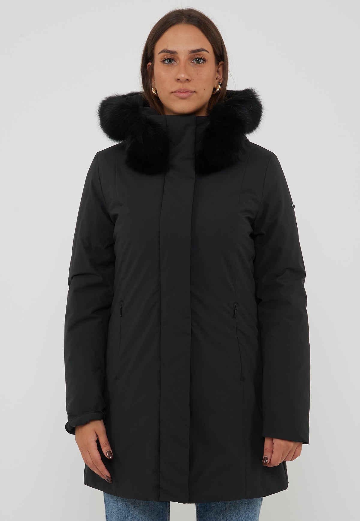 Parka Donna Modello Lady Tech Fur Jacket Nero