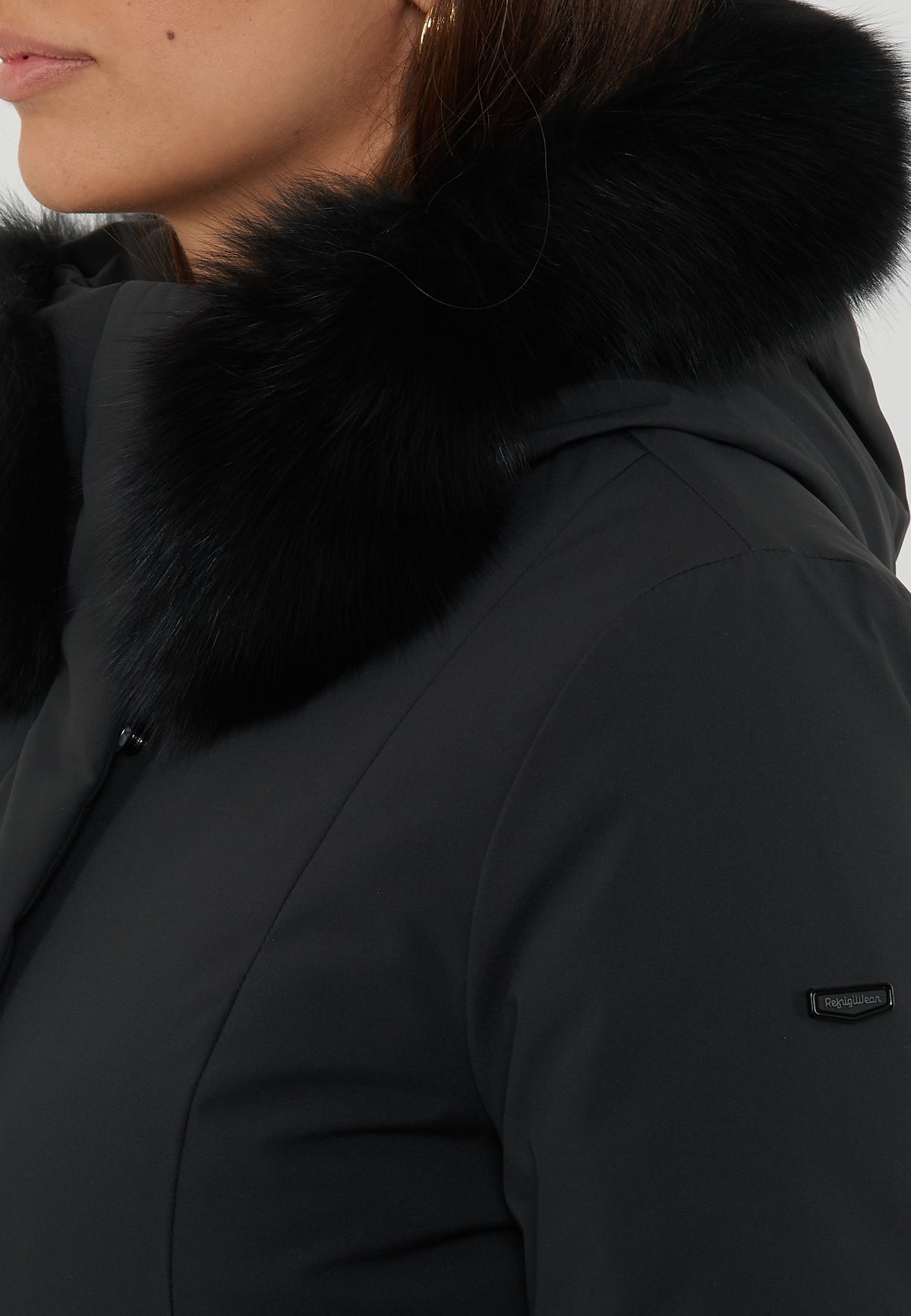 Parka Donna Modello Lady Tech Fur Jacket Nero
