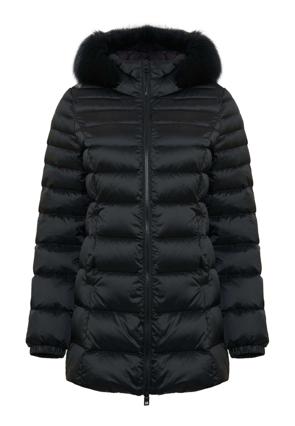 Piumino Long Mead Fur Jacket Black