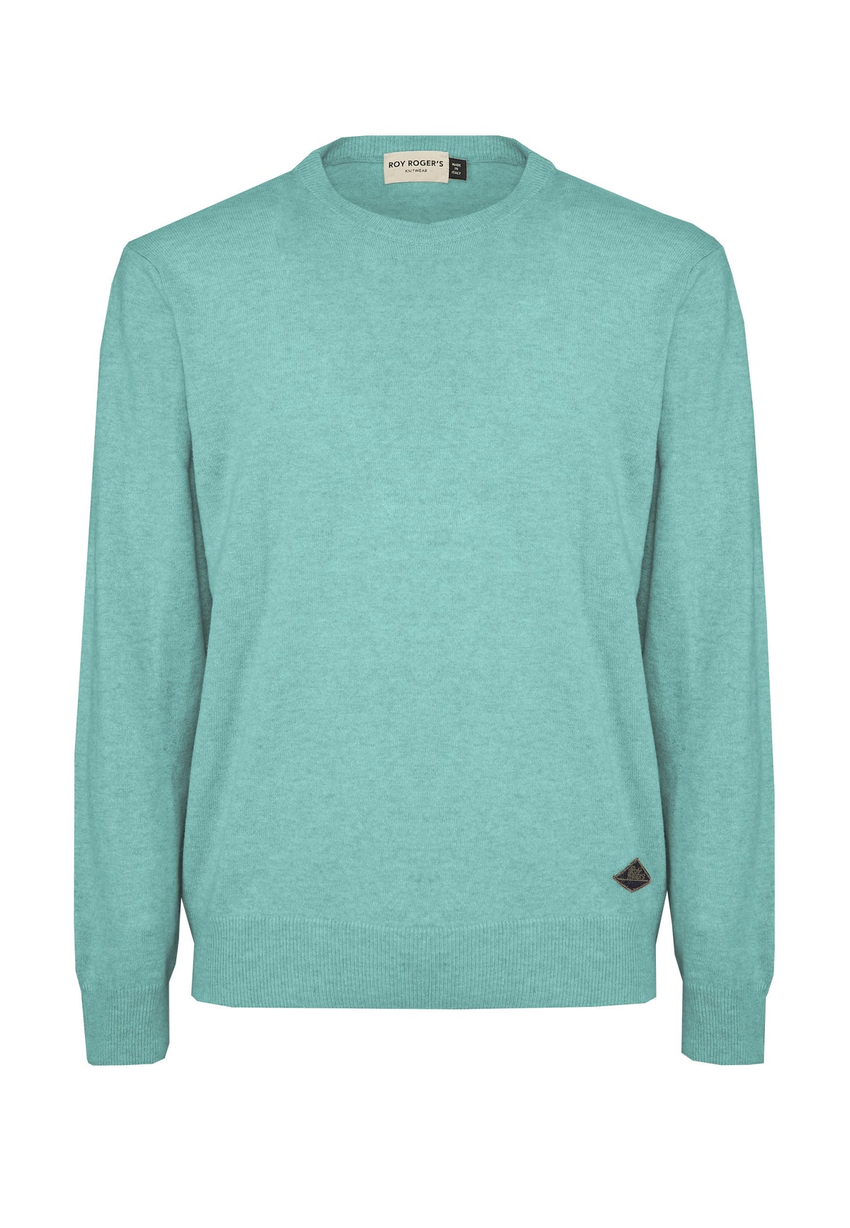 Pullover Girocollo Crew Basic Man Laguna Green