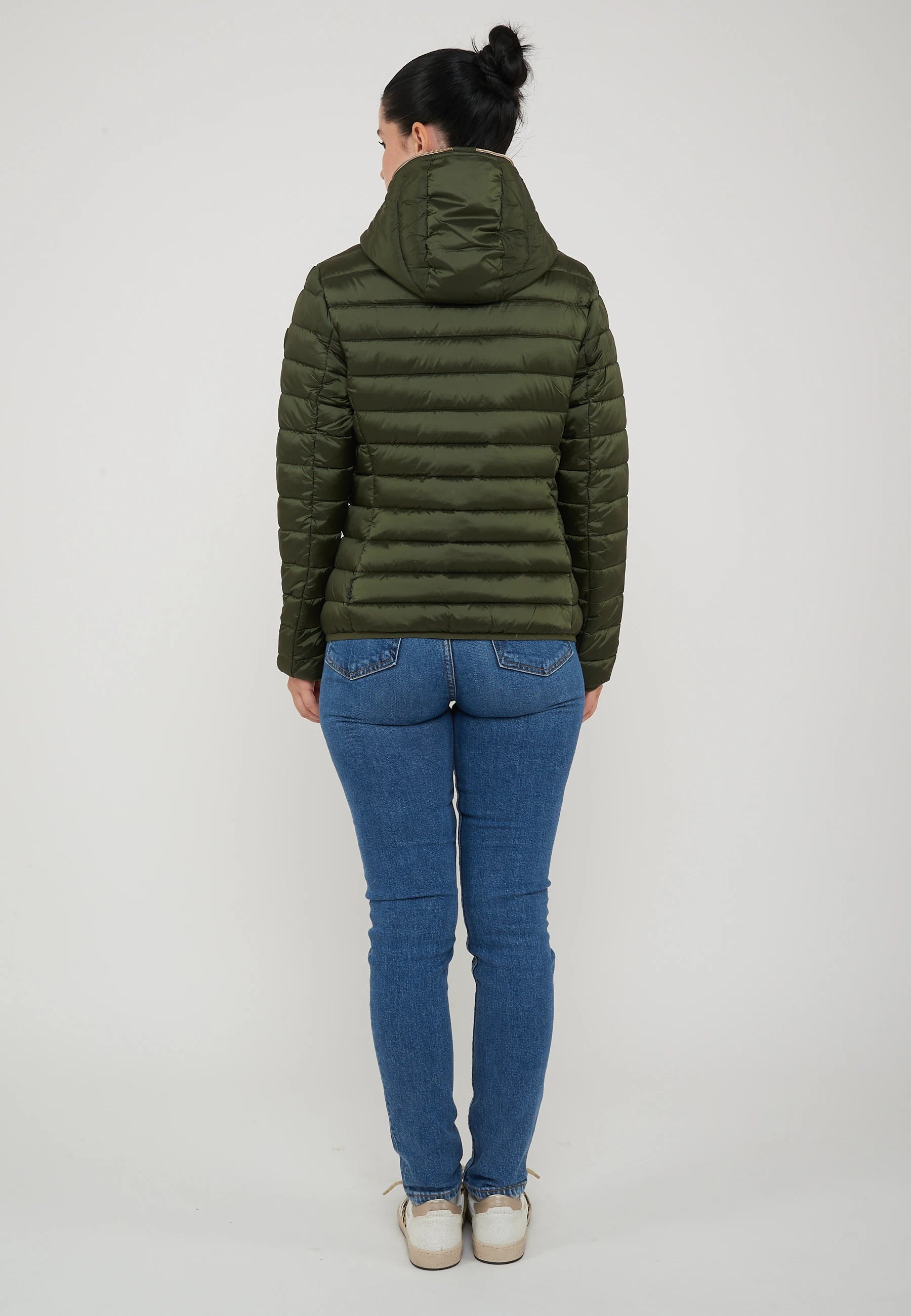 Piumino Animal Free Con Cappuccio Donna Alexis Pine Green