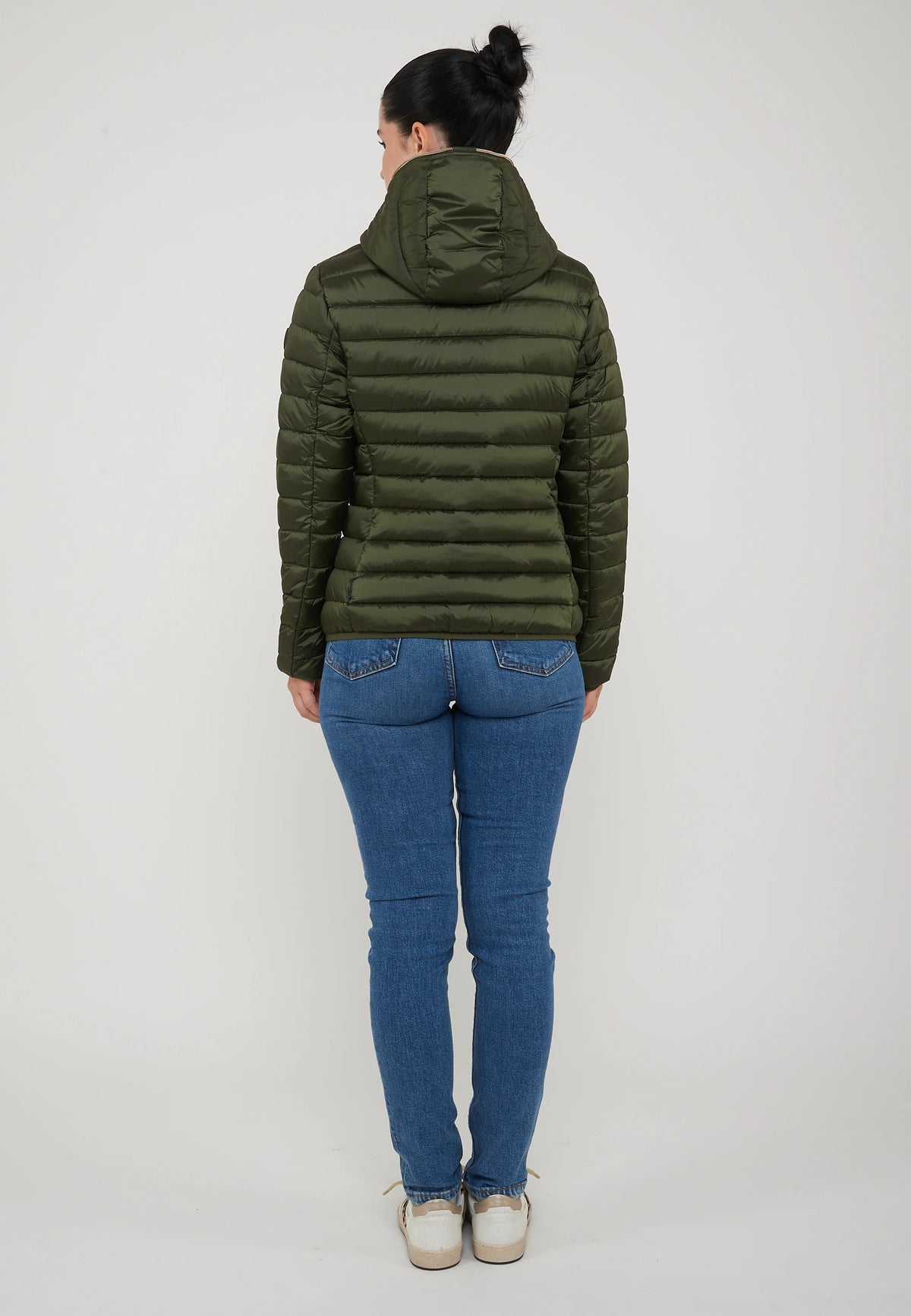 Piumino Animal Free Con Cappuccio Donna Alexis Pine Green